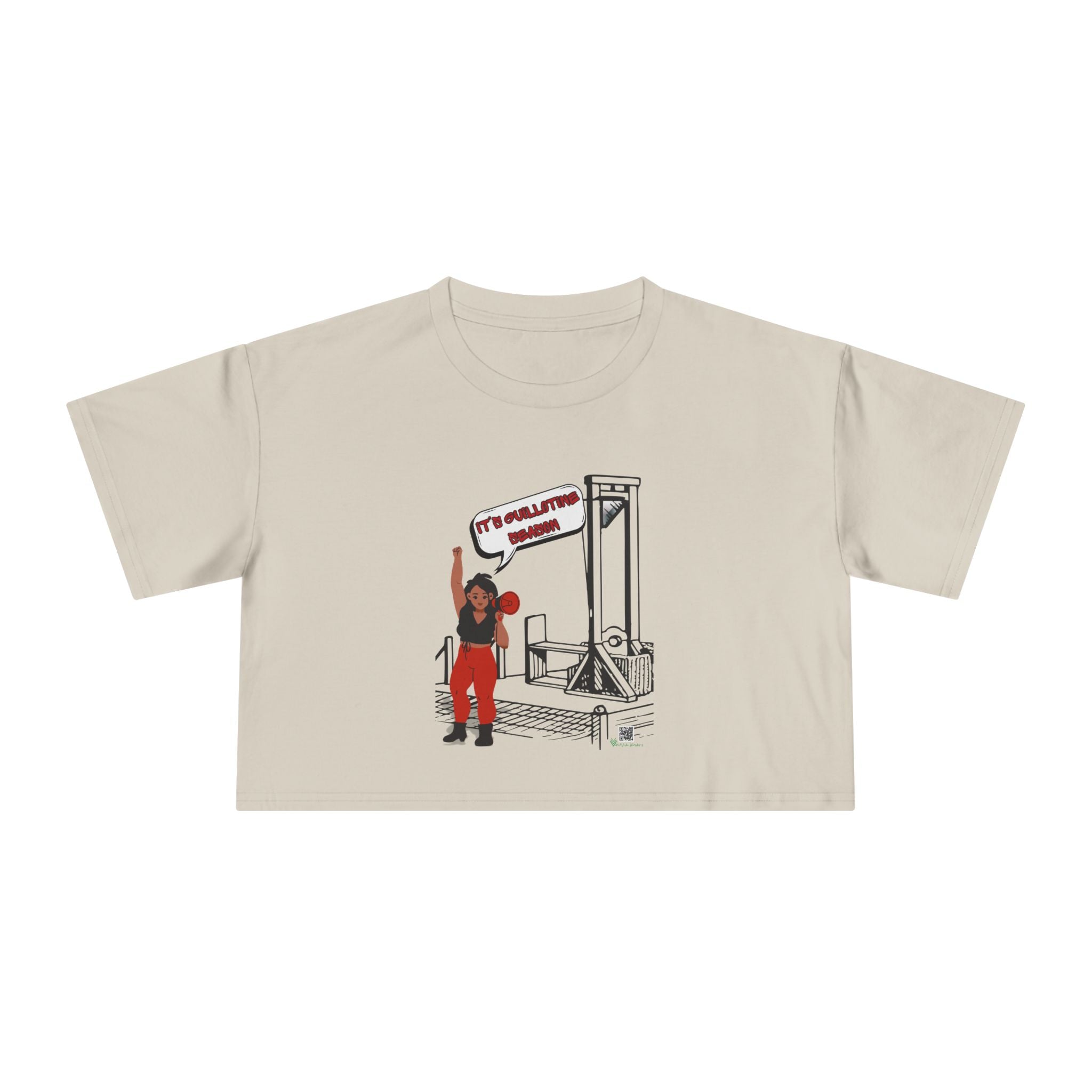 “It’s Guillotine Season” Women’s Crop Tee (Fight Fascism Edition)