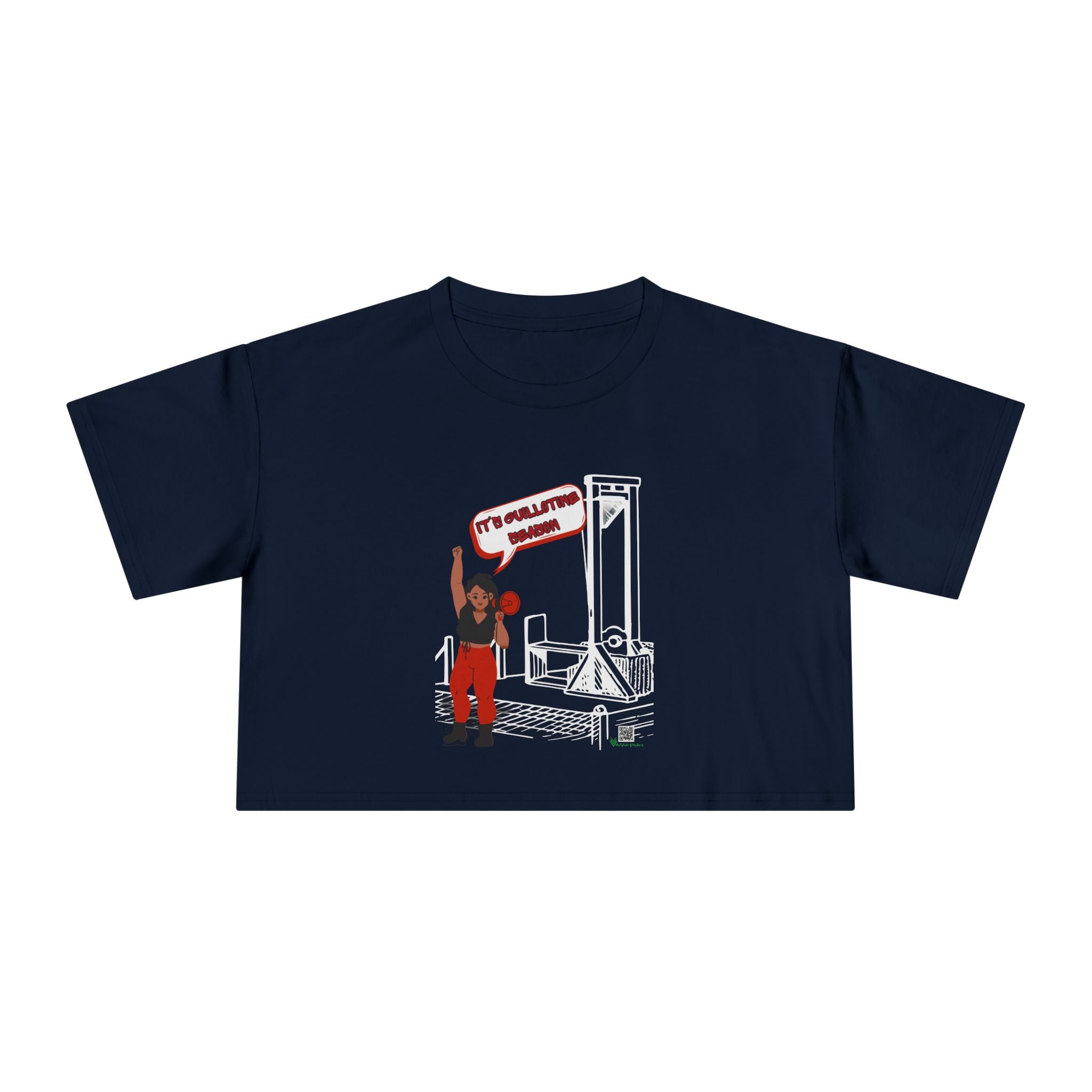 “It’s Guillotine Season” Women’s Crop Tee (Fight Fascism Edition)
