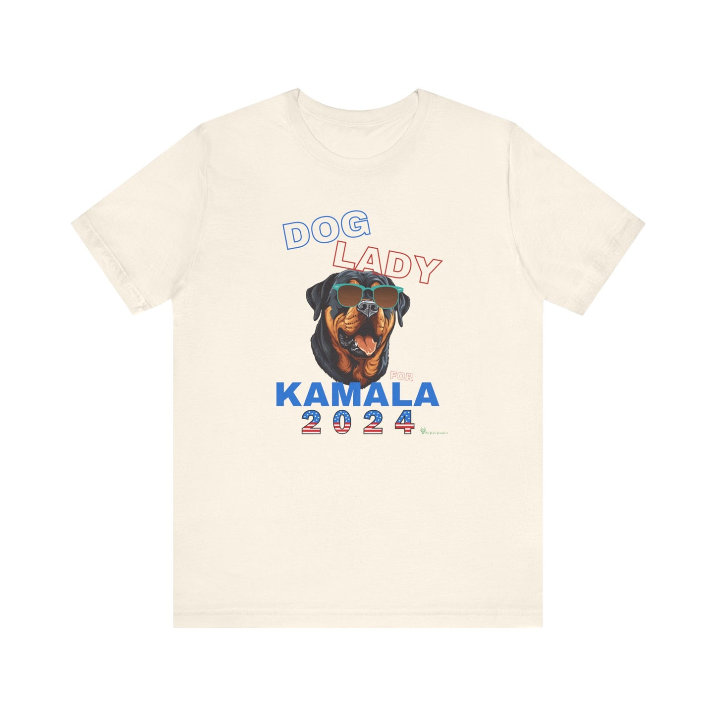 Dog Lady For Kamala Jersey Tee- Rottie, One-Sided Design