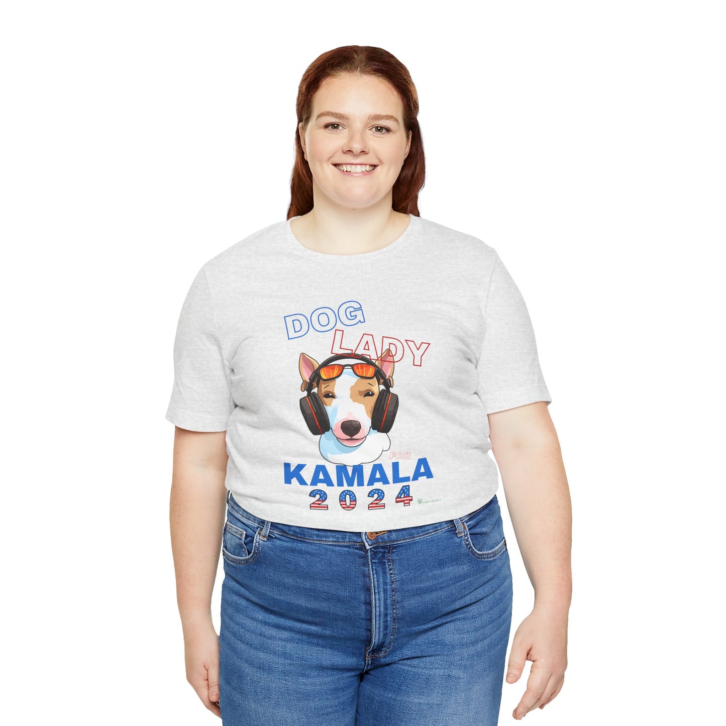 Dog Lady For Kamala Jersey Tee- Jack Russel, Double Sided Design