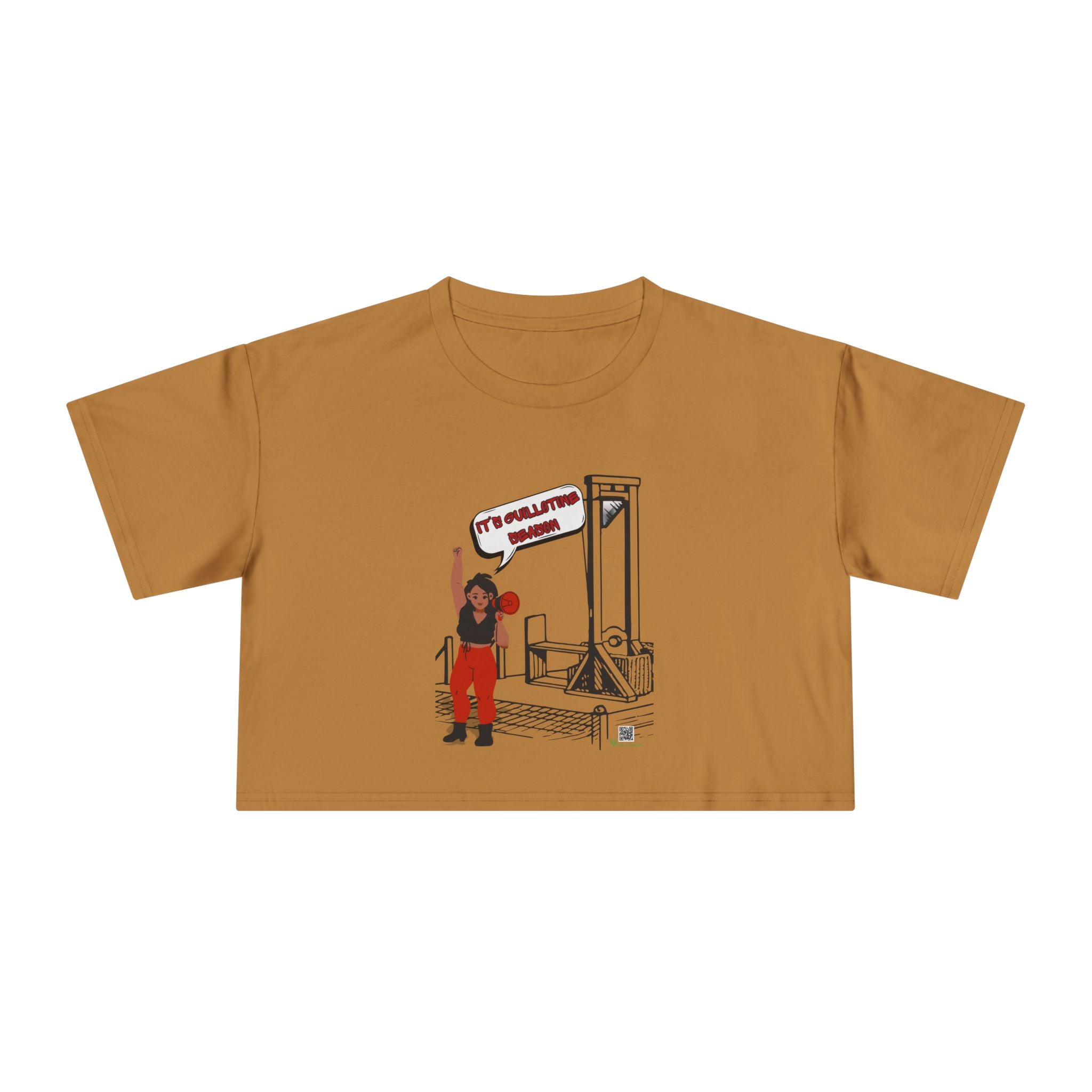 “It’s Guillotine Season” Women’s Crop Tee (Fight Fascism Edition)