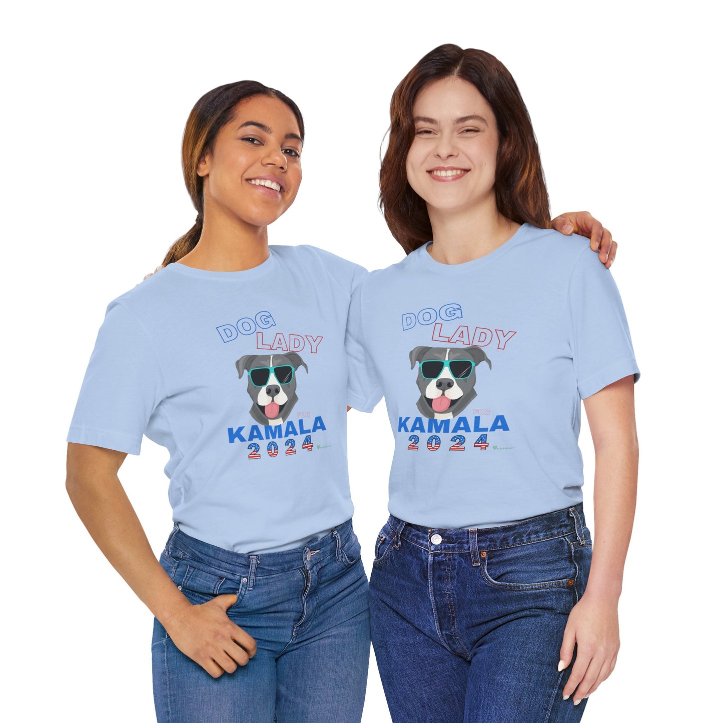 Dog Lady For Kamala Jersey Tee- Pittie, One-Sided Design