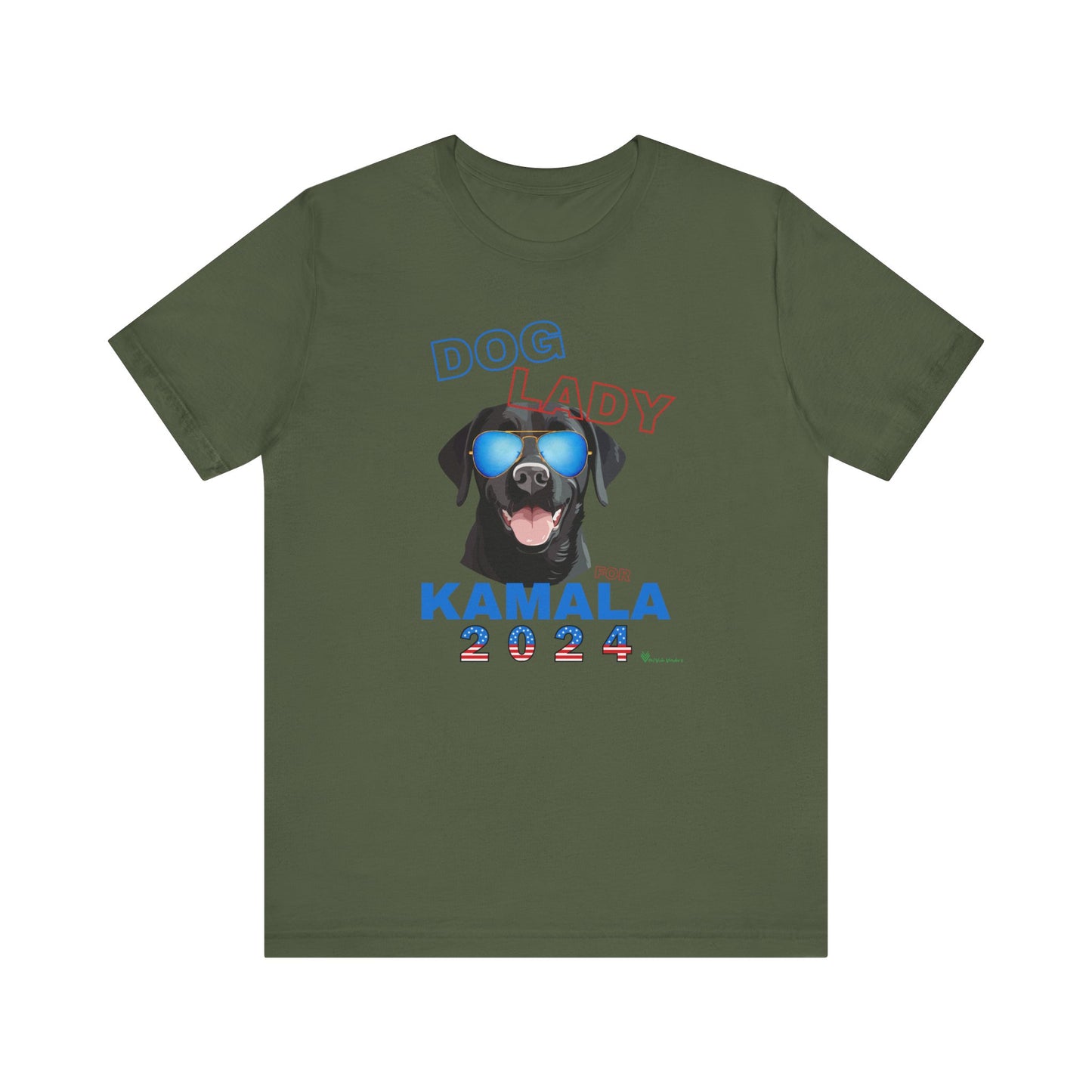 Dog Lady For Kamala Jersey Tee- Black Lab, One-Sided Design