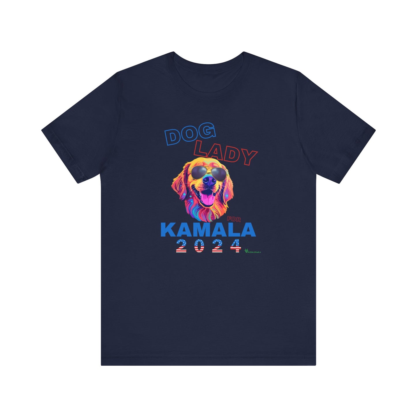 Dog Lady For Kamala Jersey Tee- Golden, One-Sided Design