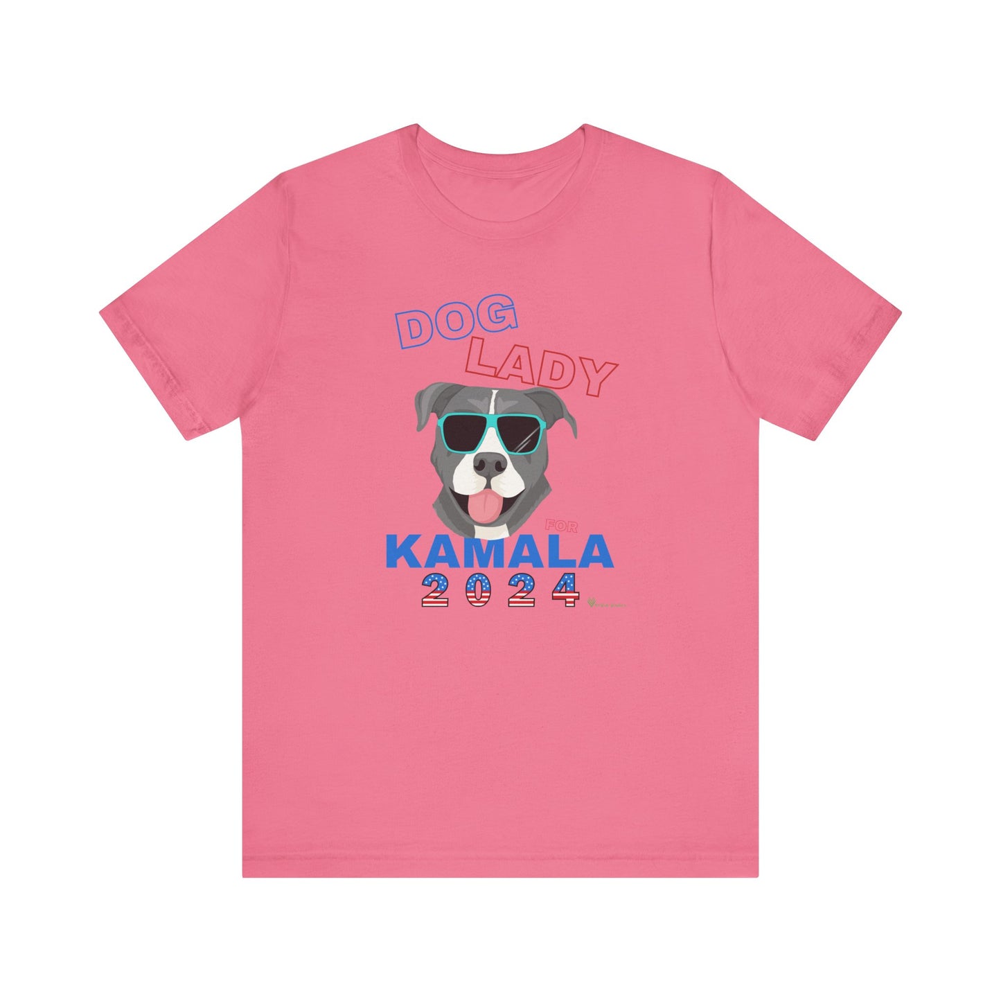 Dog Lady For Kamala Jersey Tee- Pittie, Double Sided Design