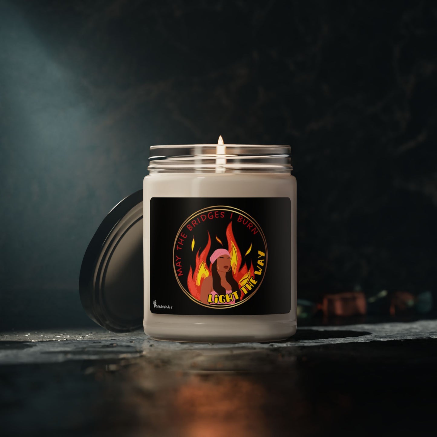 **Burning Bridges** Scented Soy Candle- Design G