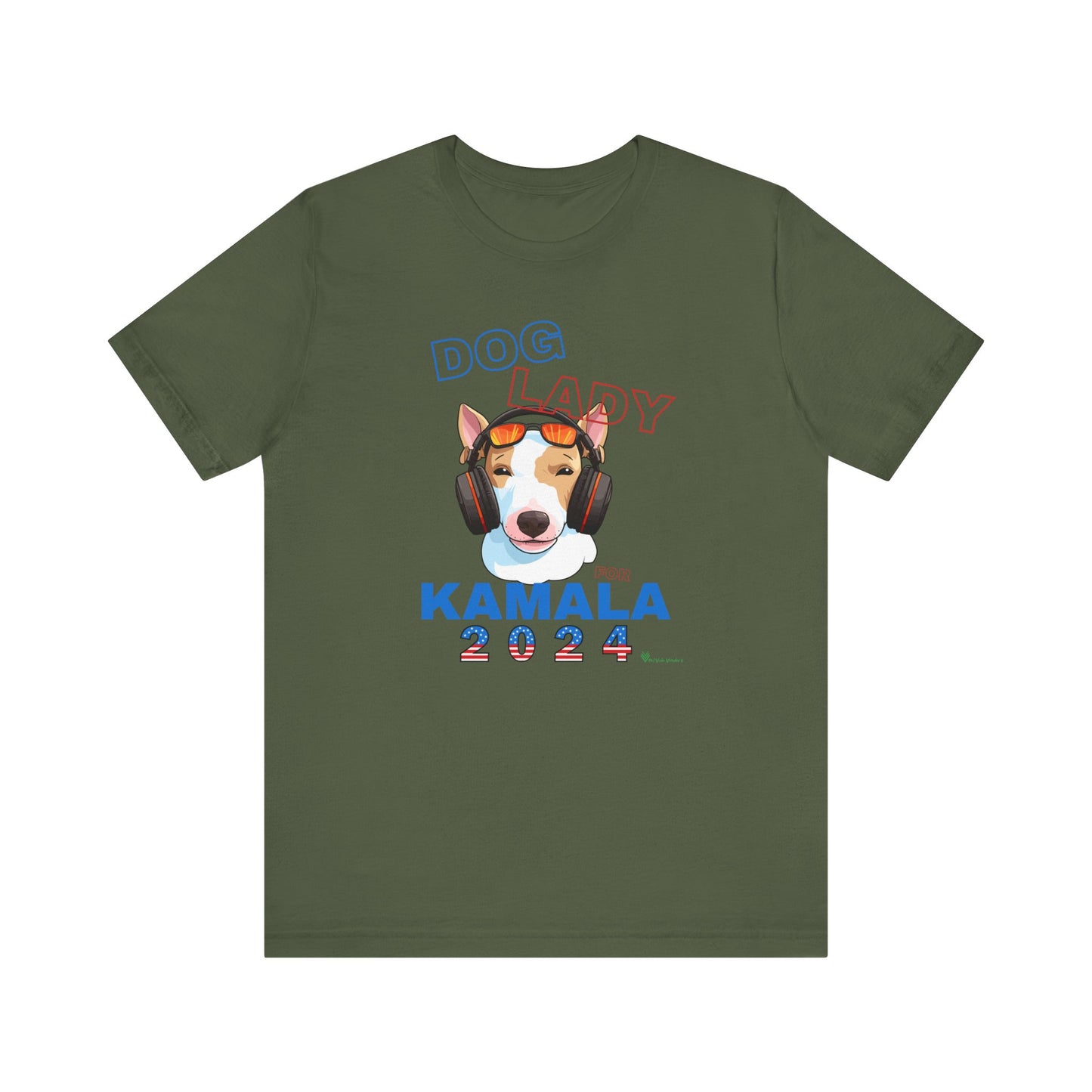 Dog Lady For Kamala Jersey Tee- Jack Russel, Double Sided Design