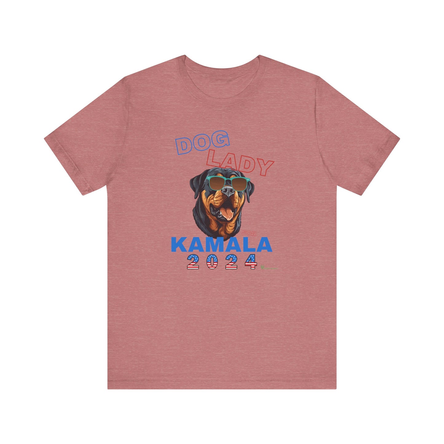 Dog Lady For Kamala Jersey Tee- Rottie, Double-Sided Design