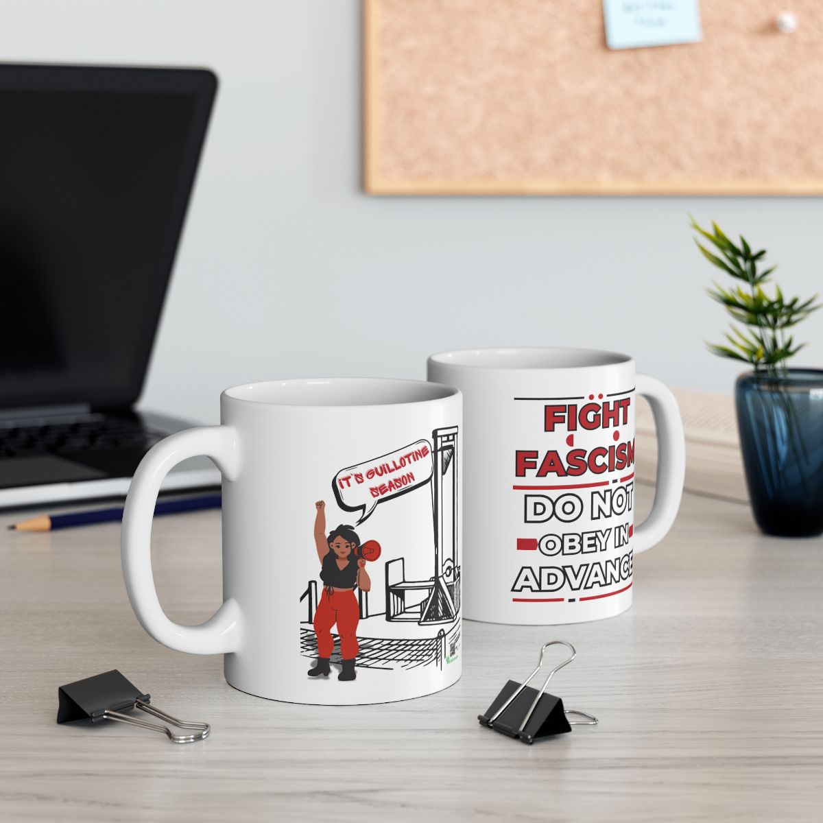 Guillotine Season Mug – Anti-Fascist Coffee Cup