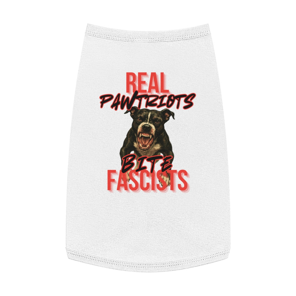 Real Pawtriots Bite Fascists – Anti-Fascist Dog Shirt