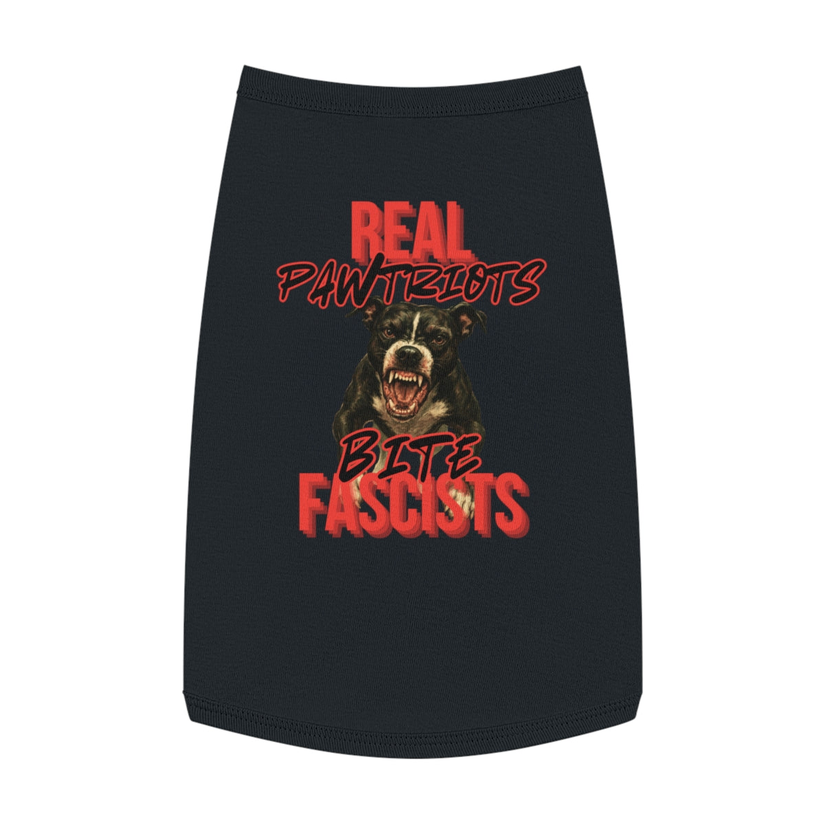 Real Pawtriots Bite Fascists – Anti-Fascist Dog Shirt