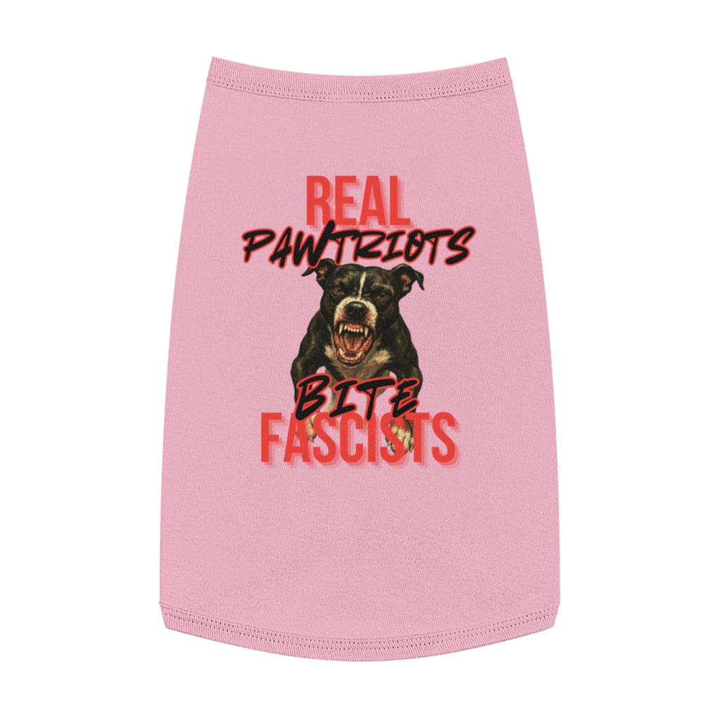 Real Pawtriots Bite Fascists – Anti-Fascist Dog Shirt