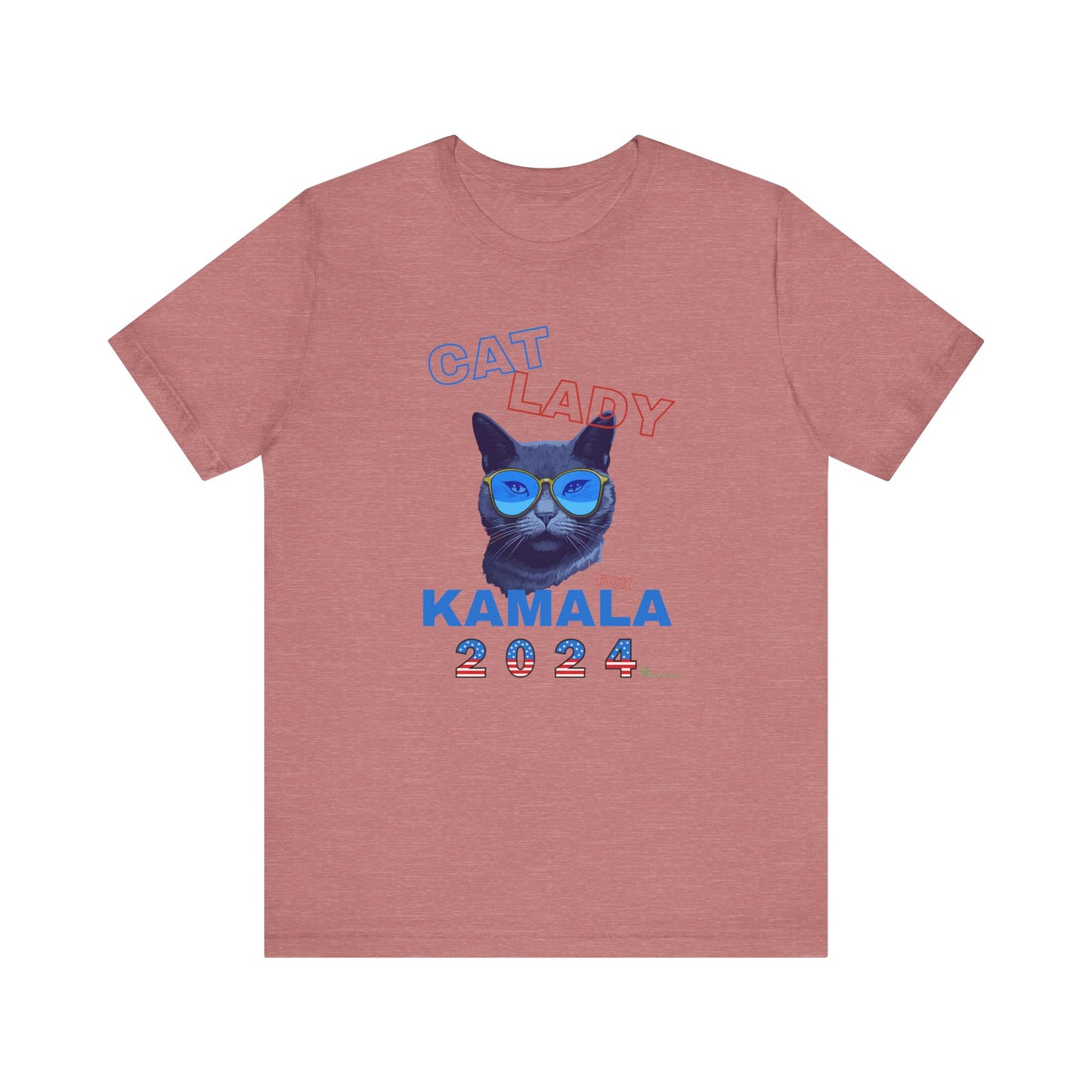 Cat Lady For Kamala Jersey Tee- Black Cat, One-Sided Design