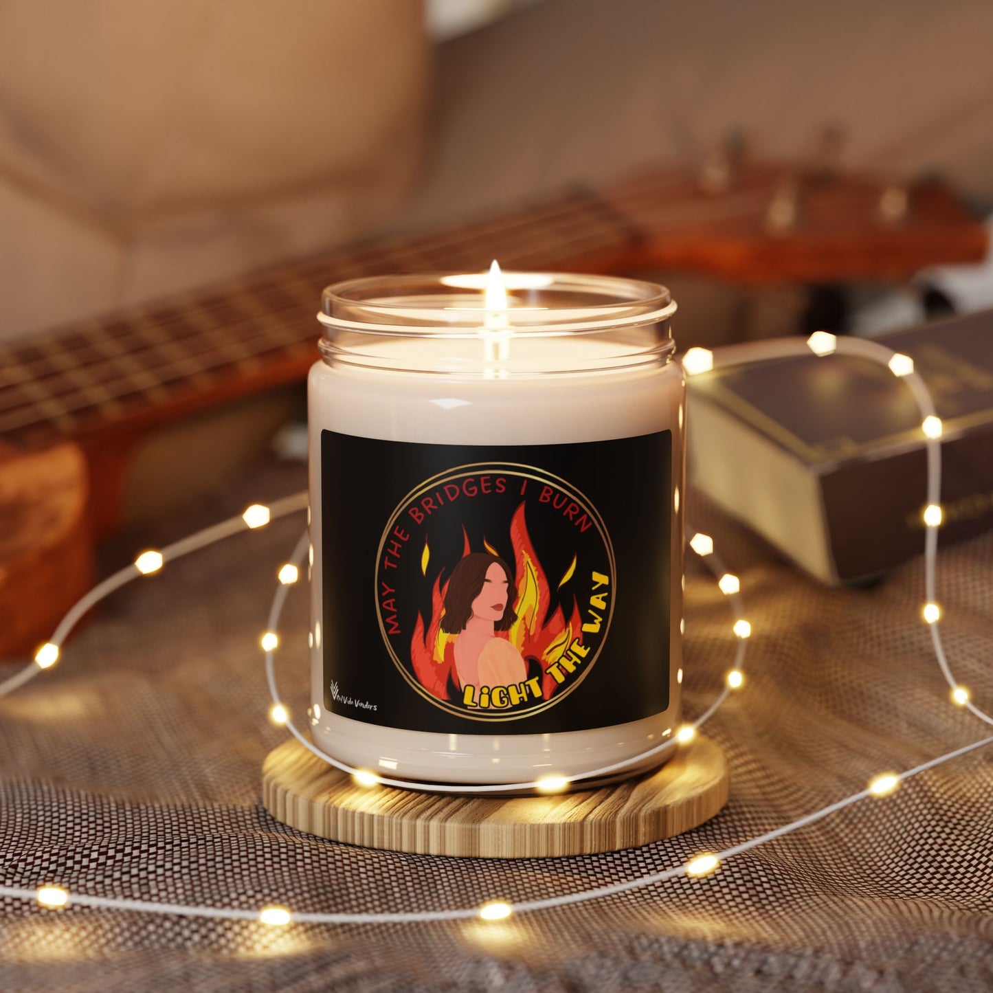 **Burning Bridges** Scented Soy Candle- Design J