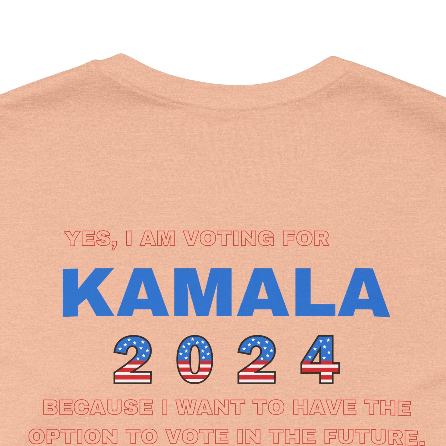 Dog Lady For Kamala Jersey Tee- Golden, Double-Side Design