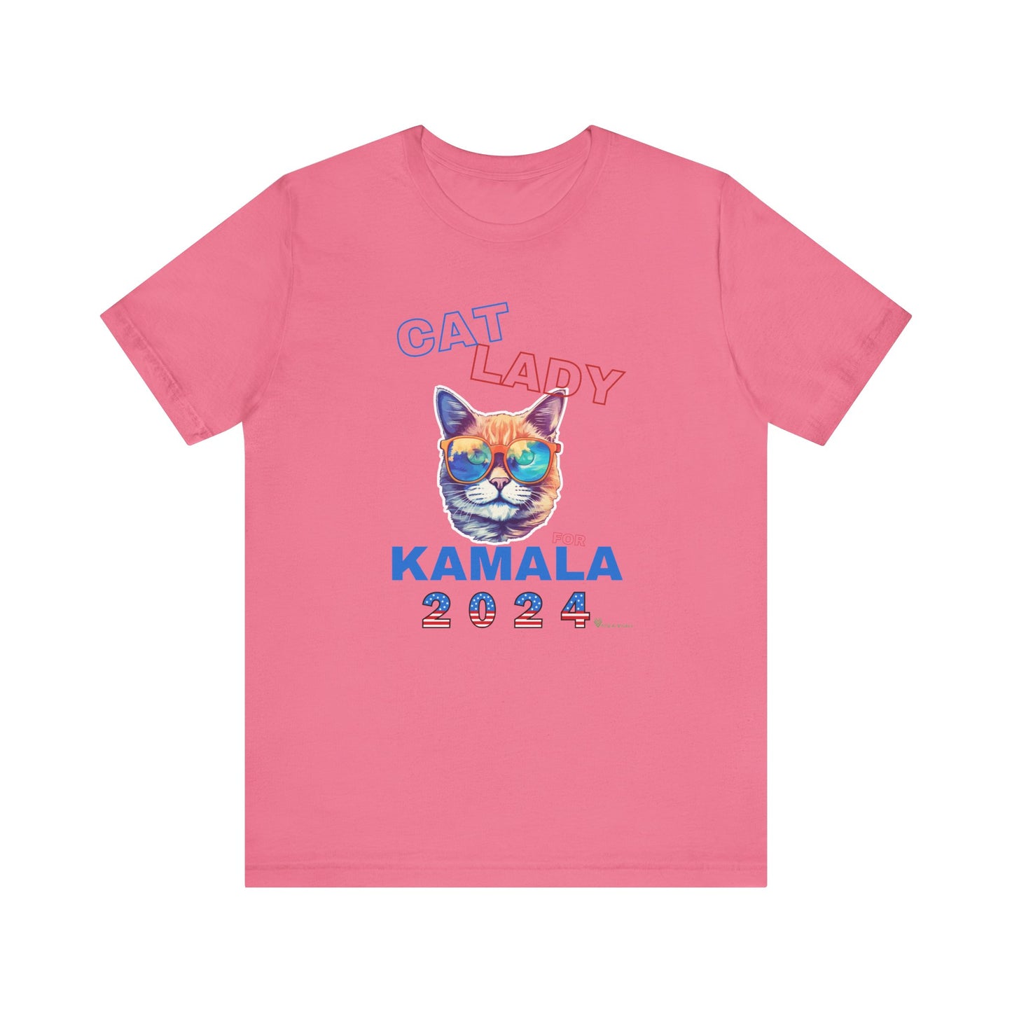 Cat Lady For Kamala Jersey Tee- Orange Tabby #2, One-Sided Design