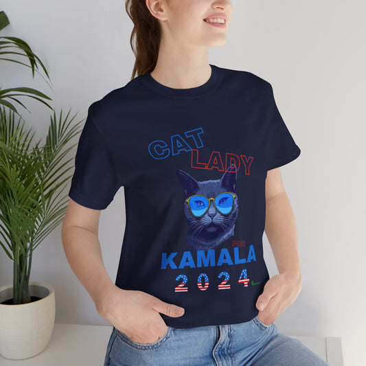 Cat Lady For Kamala Jersey Tee