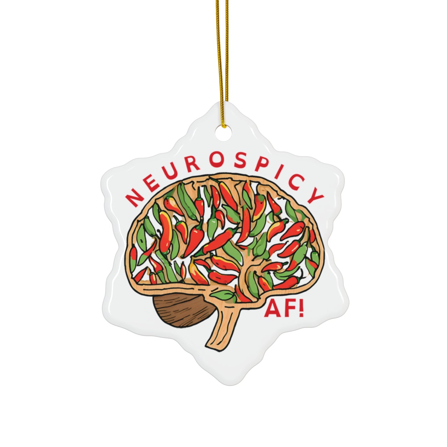 Neurospicy Ceramic Ornament – Celebrate Neurodivergent Brilliance This Holiday Season