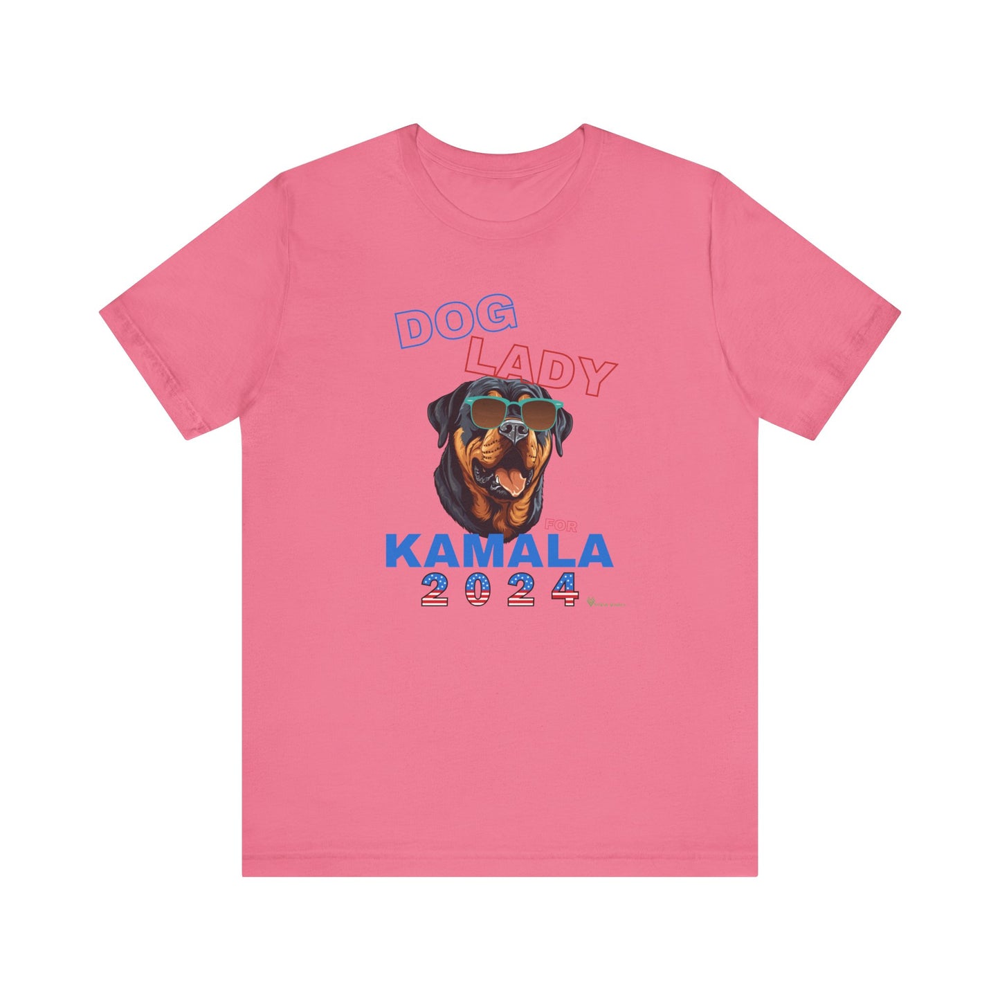 Dog Lady For Kamala Jersey Tee- Rottie, One-Sided Design