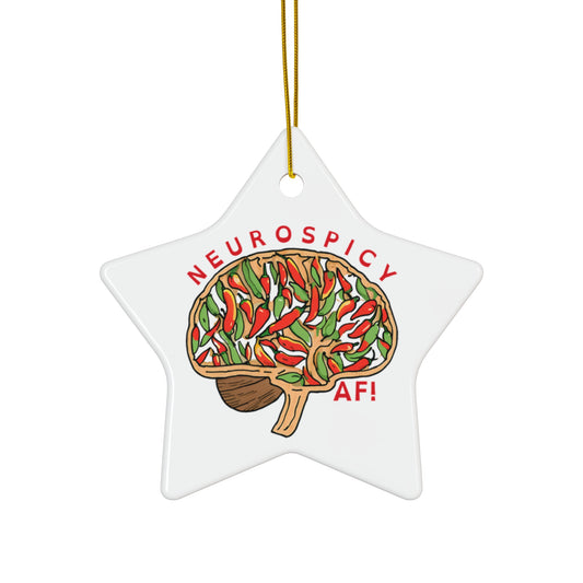 Neurospicy Ceramic Ornament – Celebrate Neurodivergent Brilliance This Holiday Season