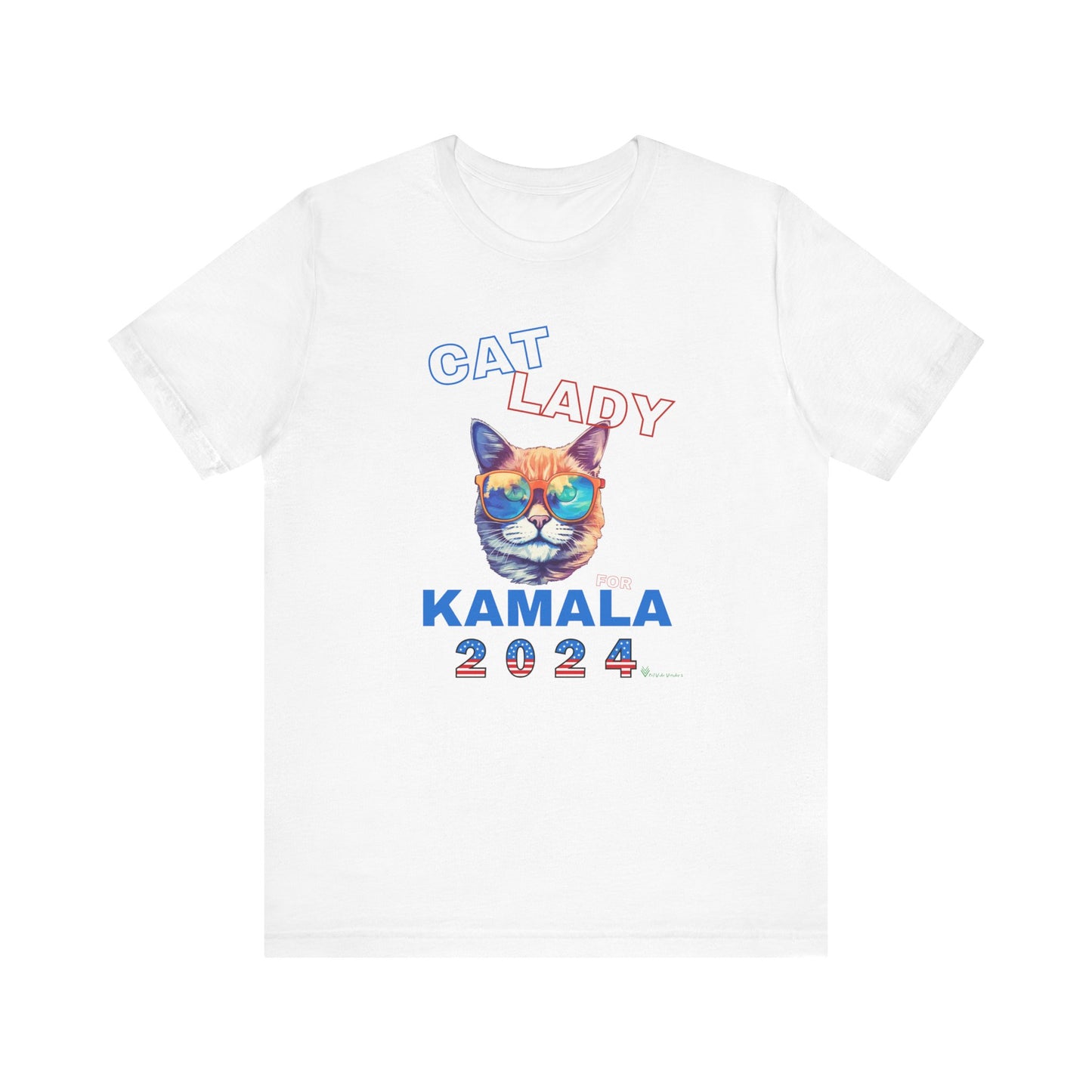 Cat Lady For Kamala Jersey Tee- Orange Tabby #2, One-Sided Design