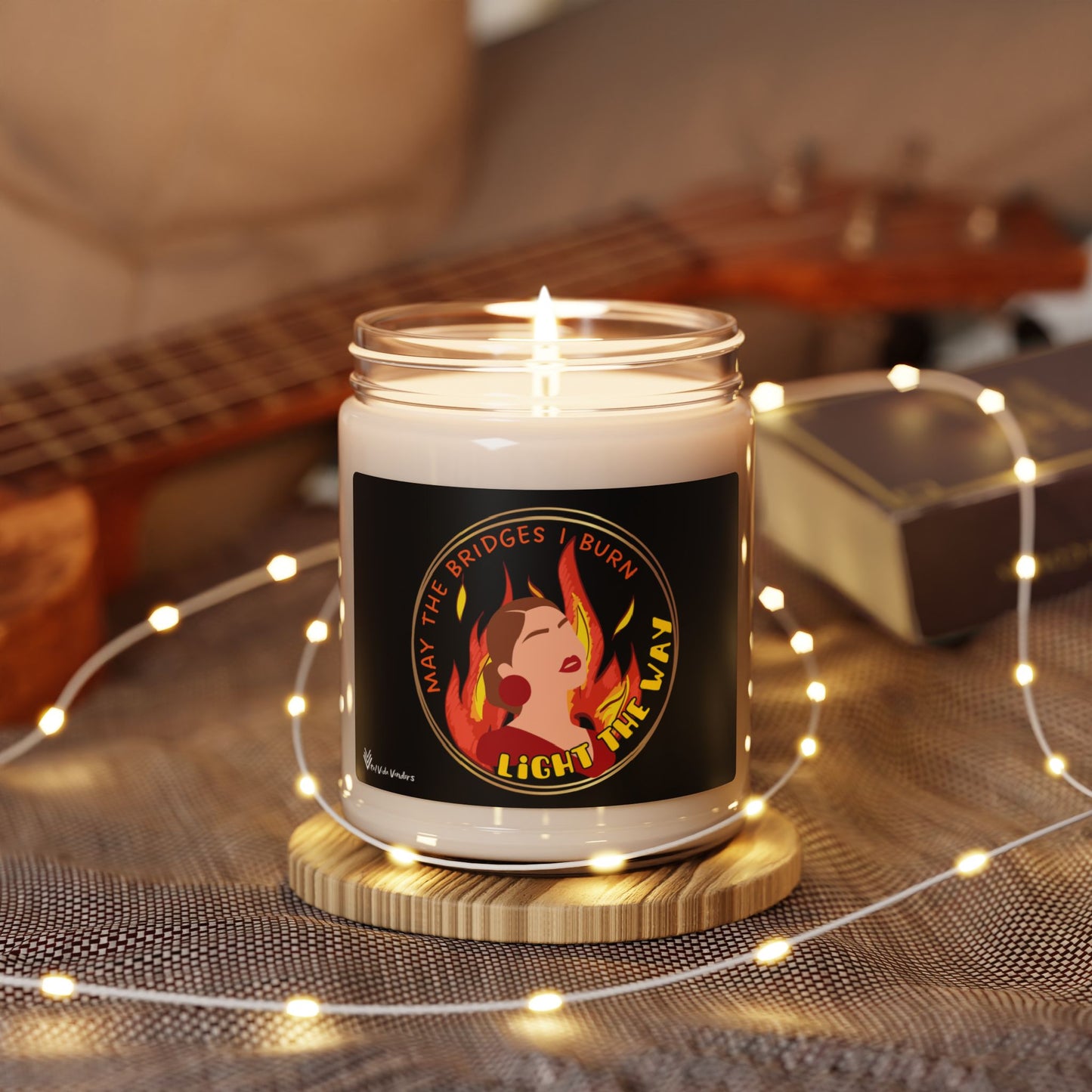 **Burning Bridges** Scented Soy Candle- Design F