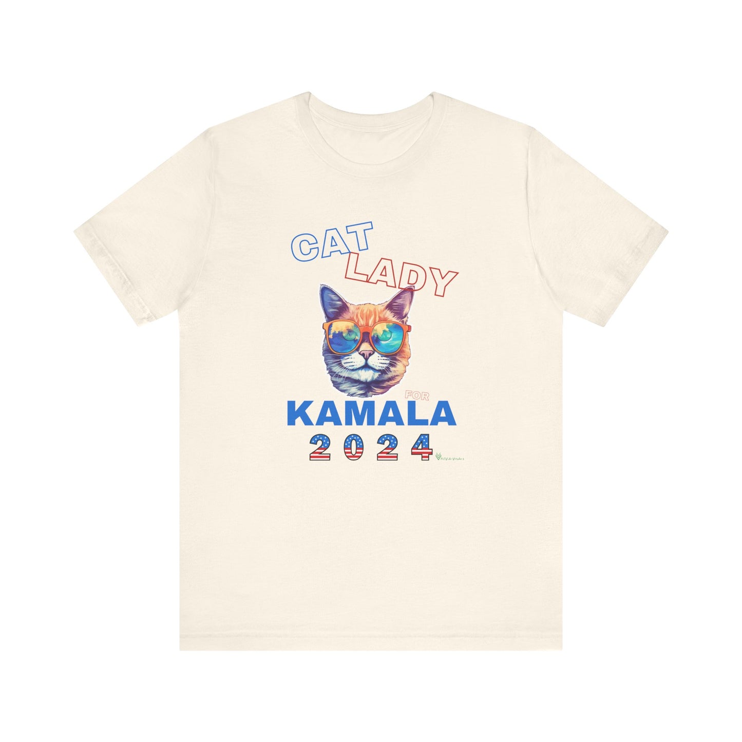 Cat Lady For Kamala Jersey Tee- Orange Tabby #2, One-Sided Design