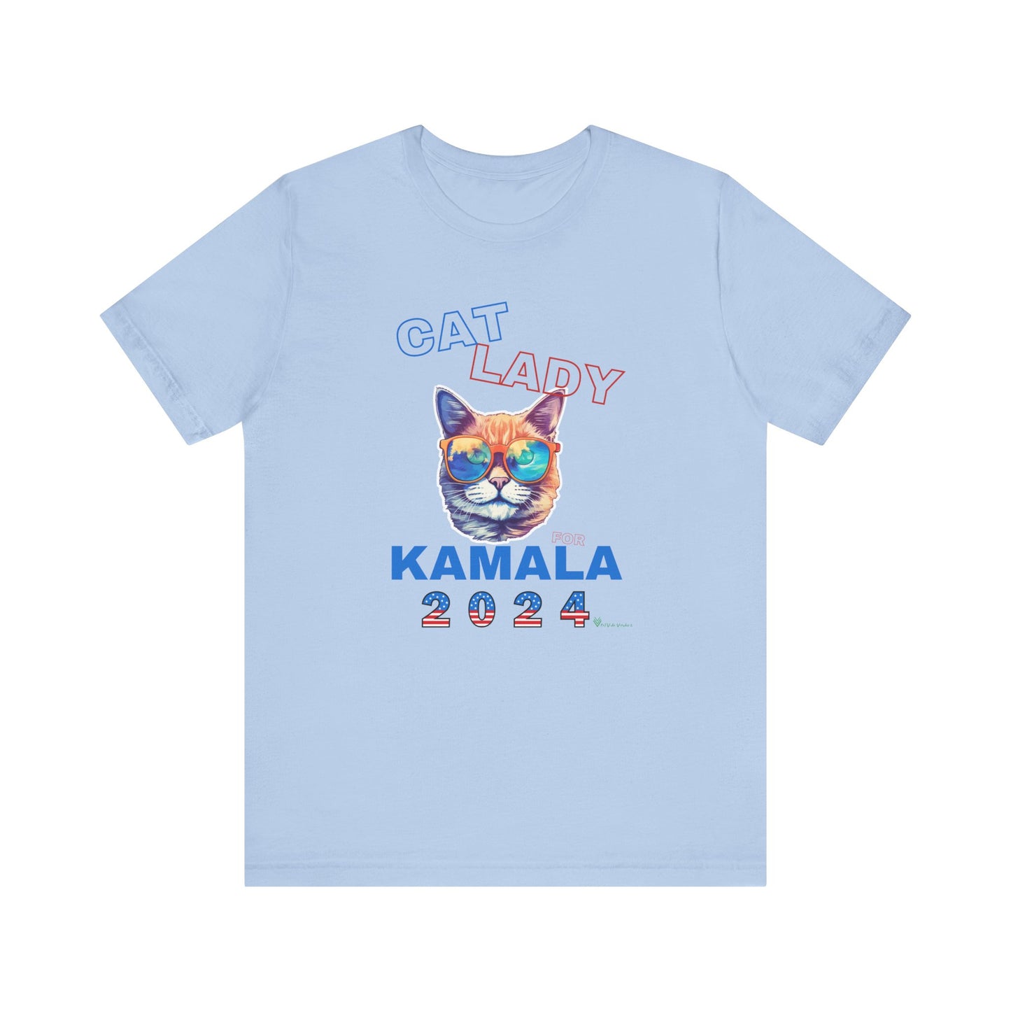 Cat Lady For Kamala Jersey Tee- Orange Tabby #2, One-Sided Design