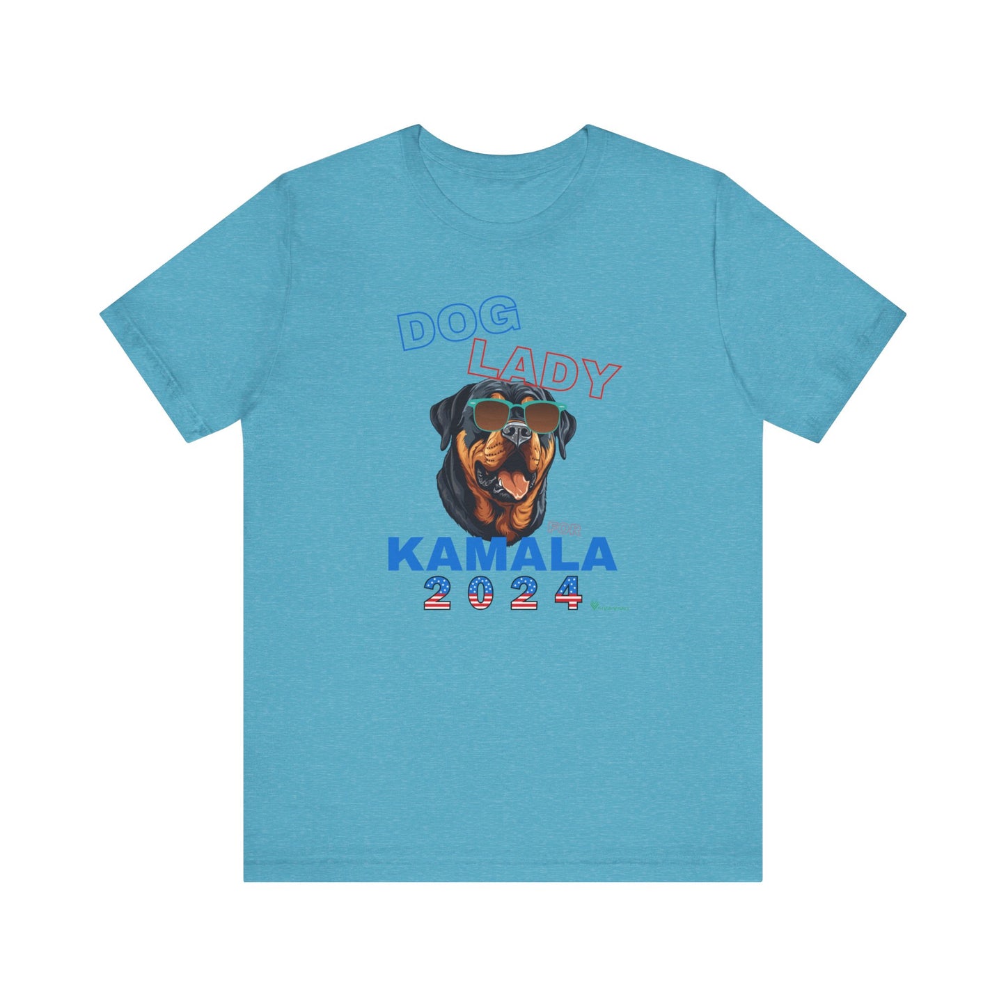 Dog Lady For Kamala Jersey Tee- Rottie, One-Sided Design