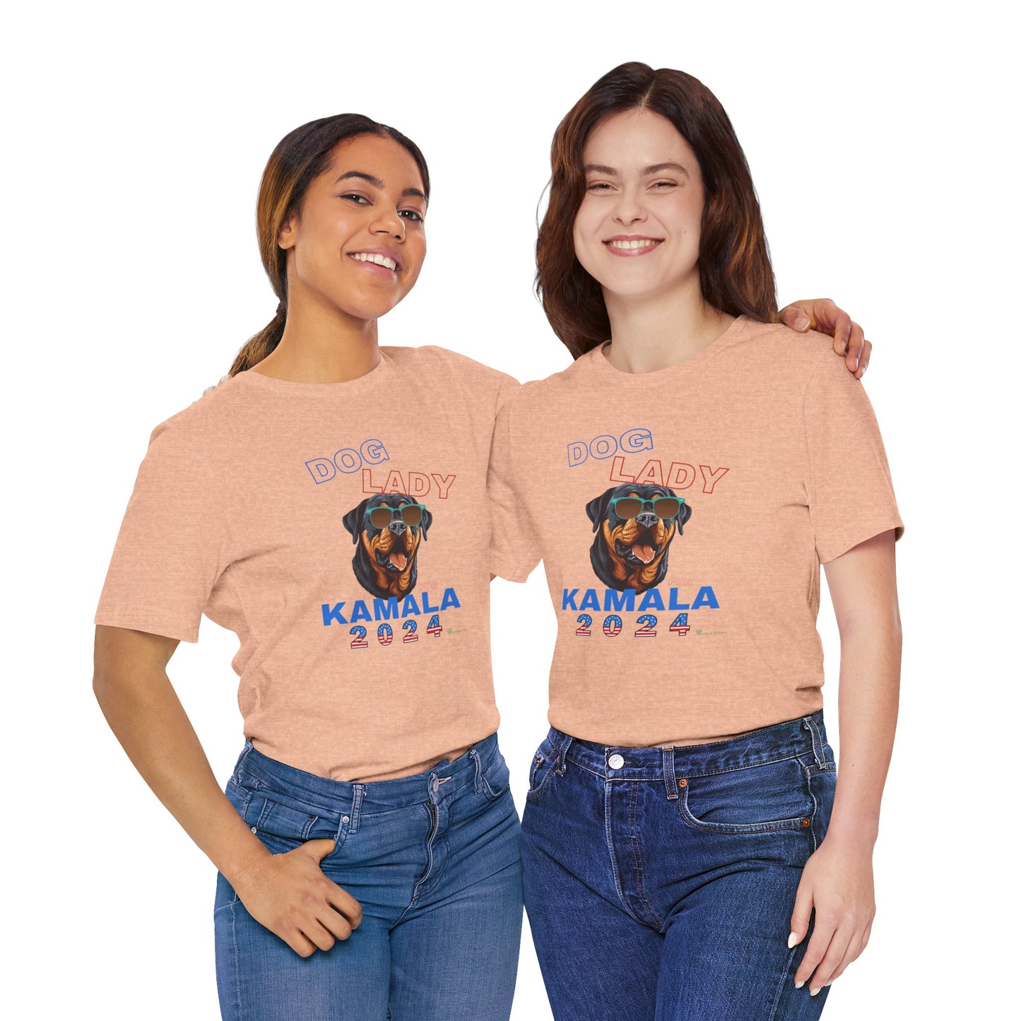 Dog Lady For Kamala Jersey Tee- Rottie, One-Sided Design