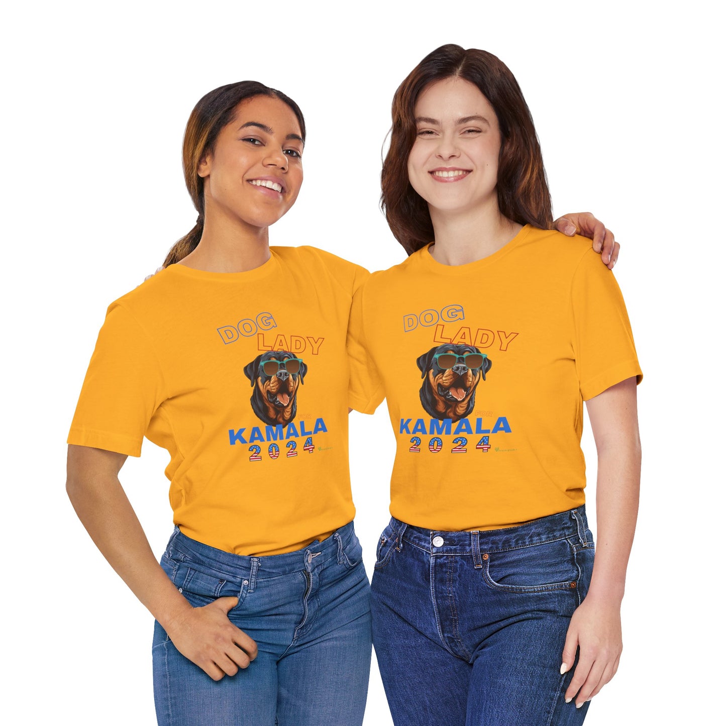 Dog Lady For Kamala Jersey Tee- Rottie, One-Sided Design