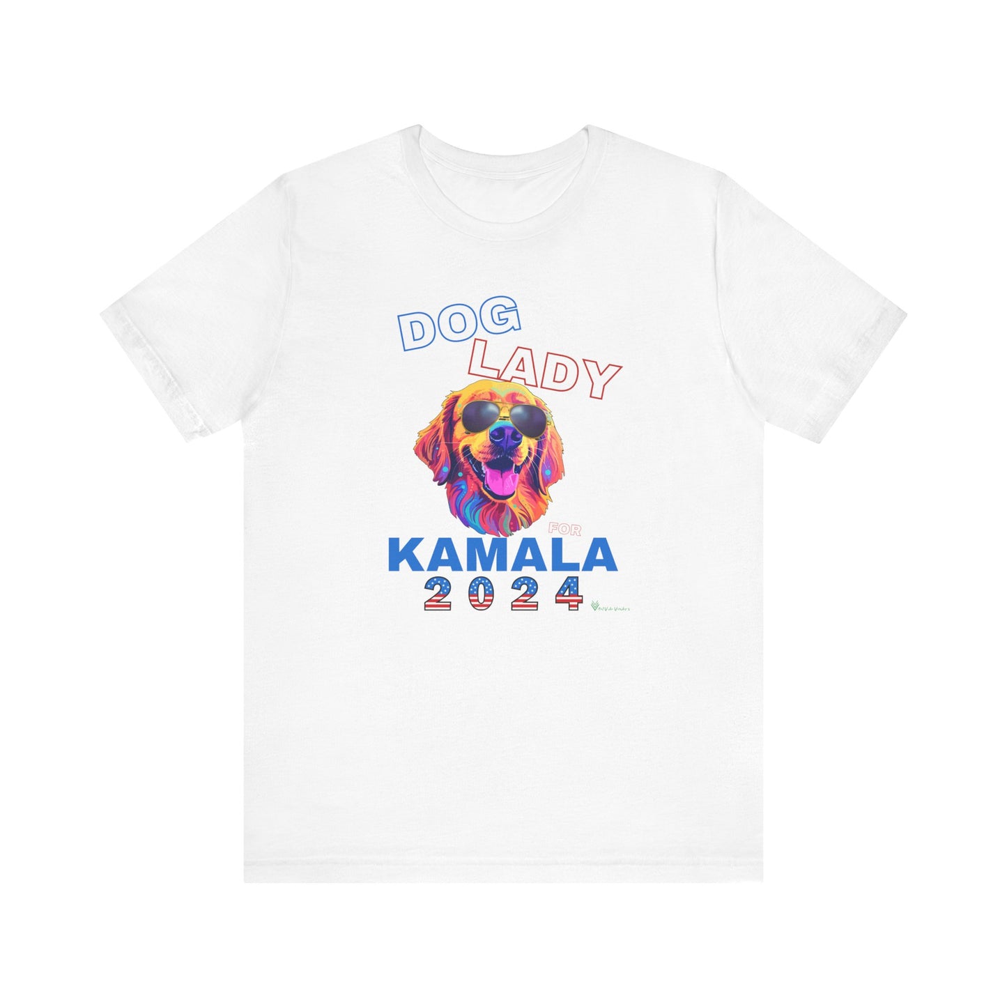 Dog Lady For Kamala Jersey Tee- Golden, One-Sided Design