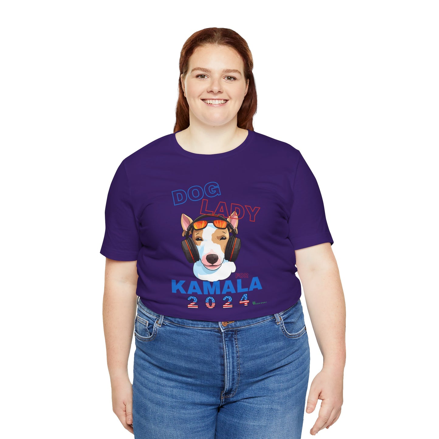 Dog Lady For Kamala Jersey Tee- Jack Russel, Double Sided Design