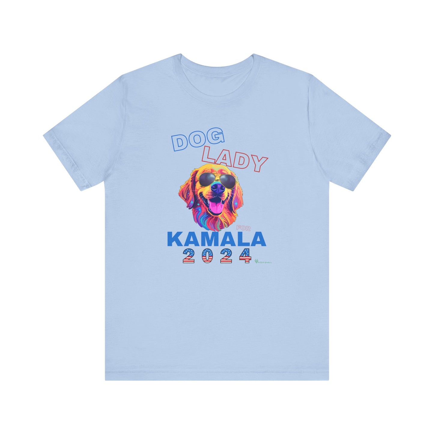 Dog Lady For Kamala Jersey Tee- Golden, One-Sided Design