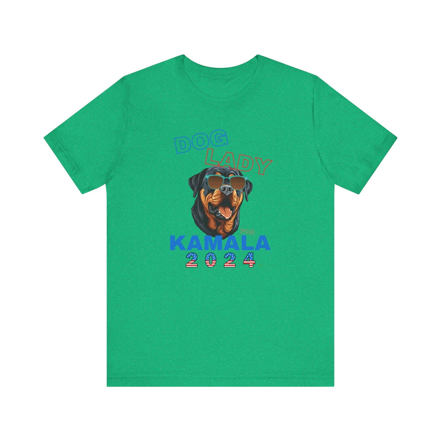 Dog Lady For Kamala Jersey Tee- Rottie, One-Sided Design