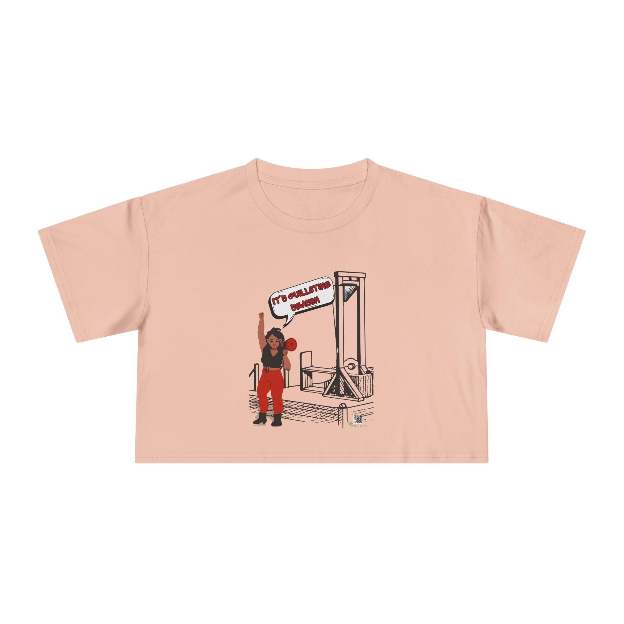 “It’s Guillotine Season” Women’s Crop Tee (Fight Fascism Edition)