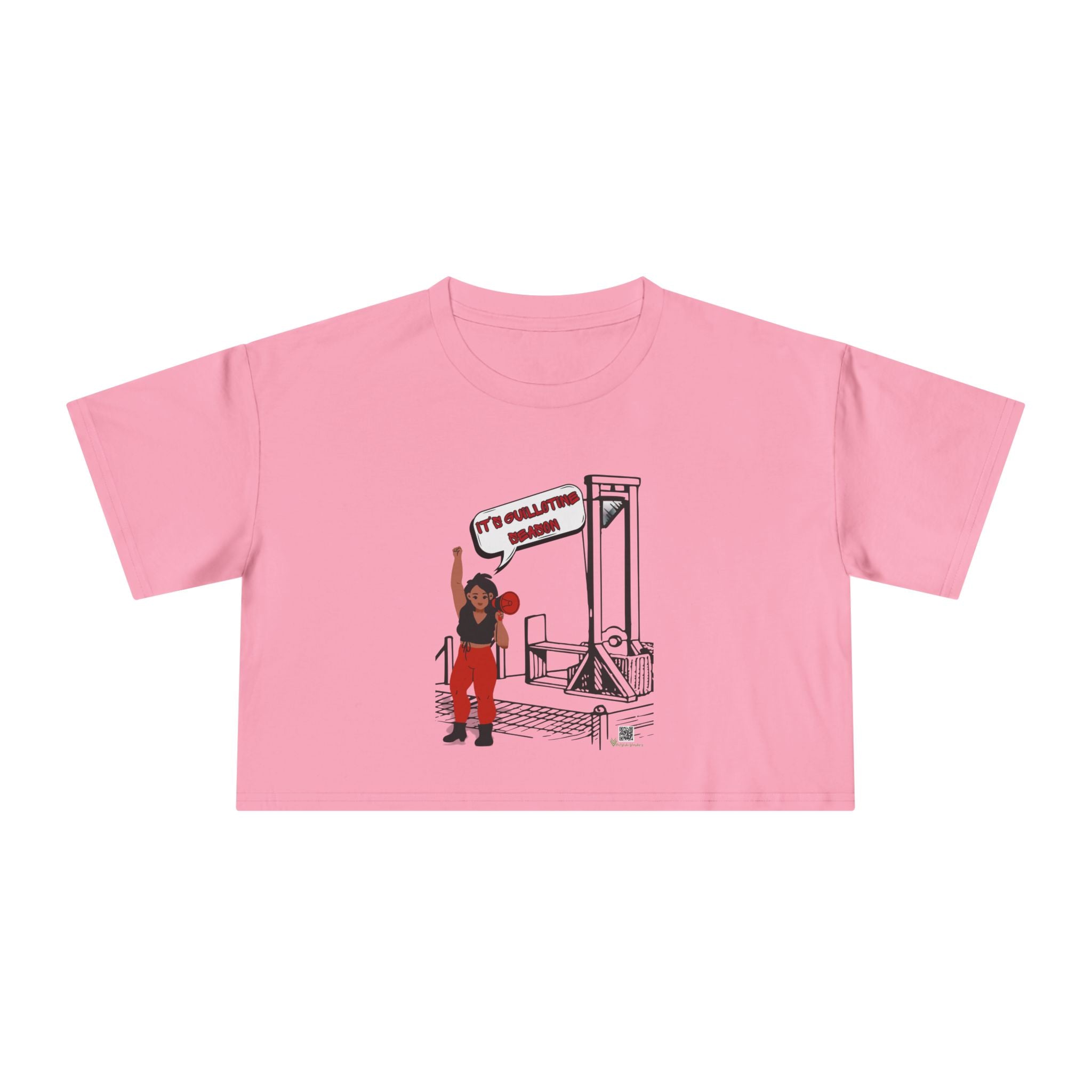 “It’s Guillotine Season” Women’s Crop Tee (Fight Fascism Edition)