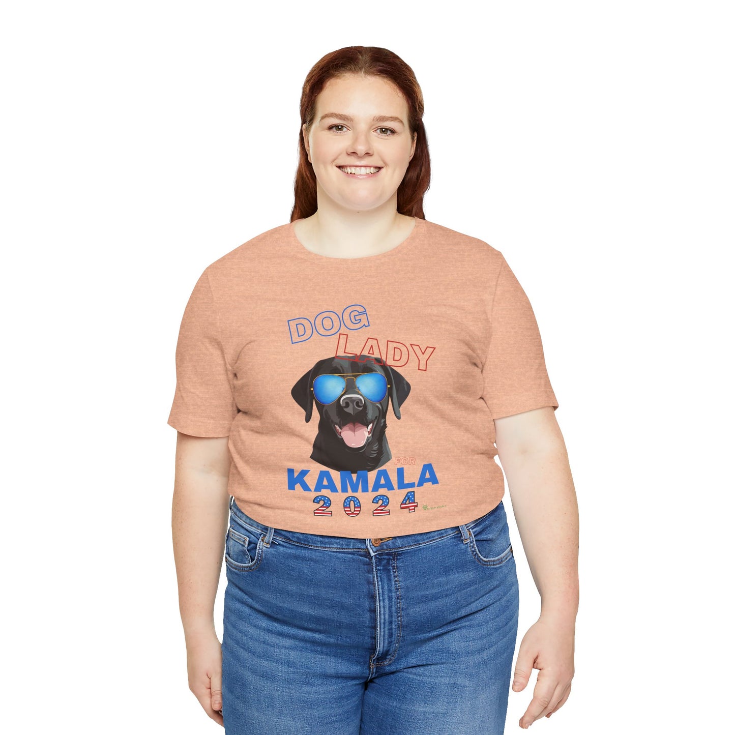 Dog Lady For Kamala Jersey Tee- Black Lab, One-Sided Design