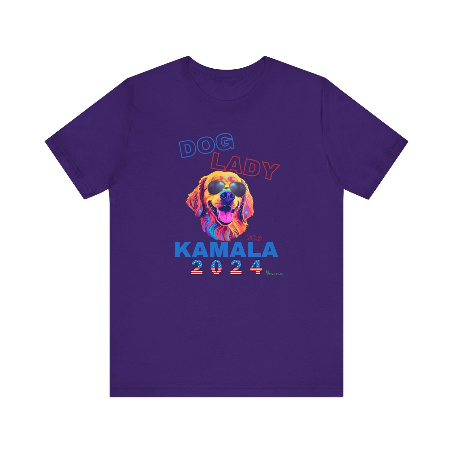 Dog Lady For Kamala Jersey Tee- Golden, One-Sided Design