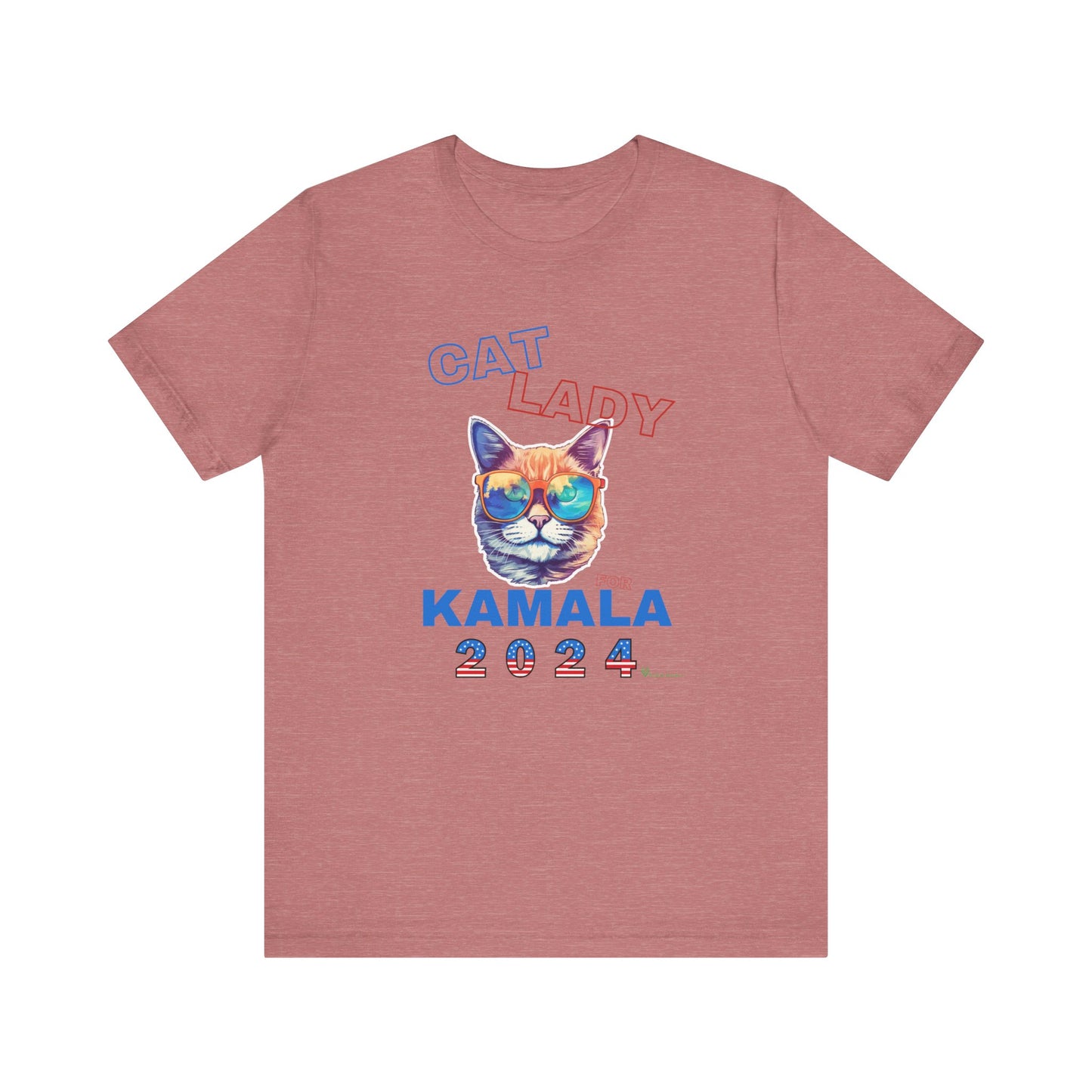 Cat Lady For Kamala Jersey Tee- Orange Tabby #2, One-Sided Design