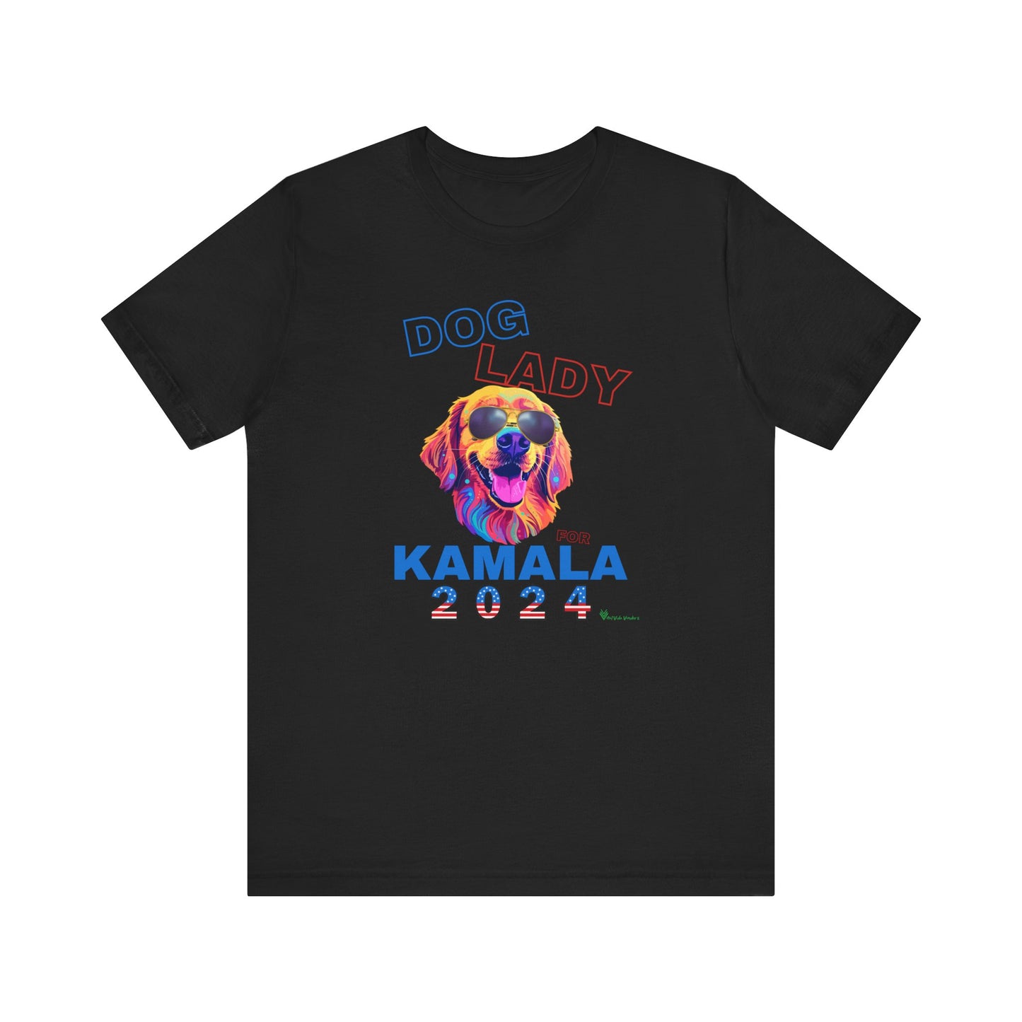 Dog Lady For Kamala Jersey Tee- Golden, One-Sided Design