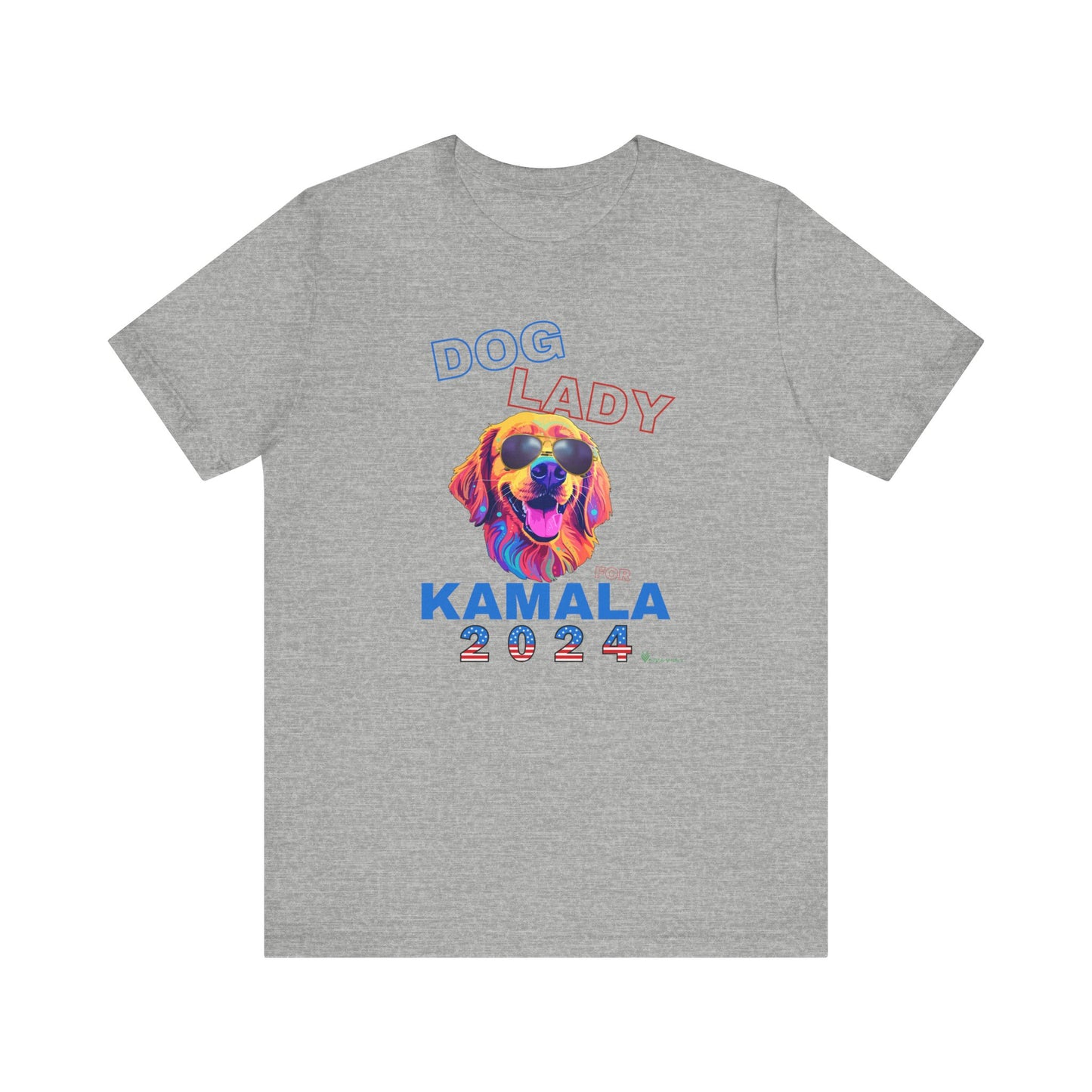 Dog Lady For Kamala Jersey Tee- Golden, One-Sided Design