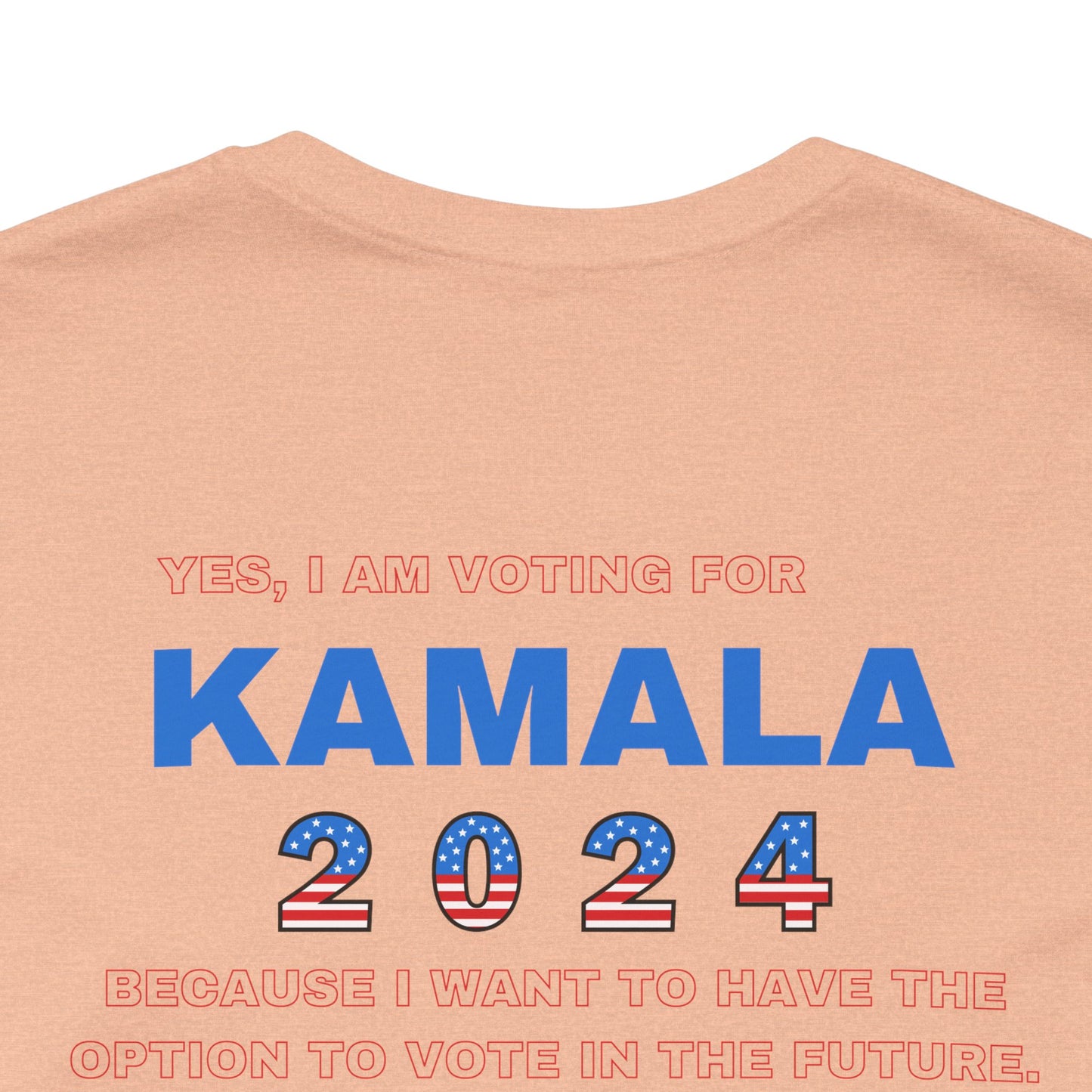 Dog Lady For Kamala Jersey Tee- Frenchie, Double-Sided Design