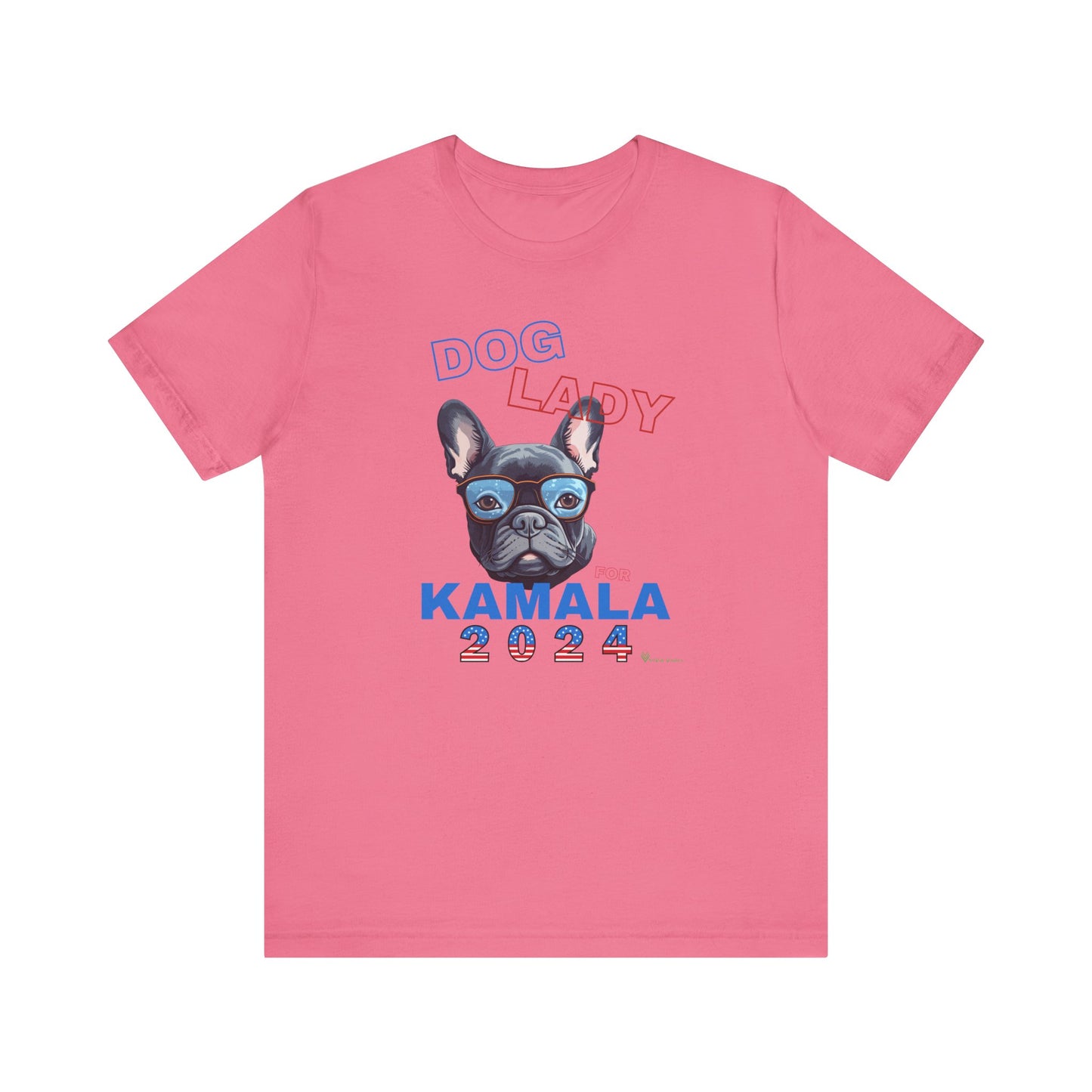 Dog Lady For Kamala Jersey Tee- Frenchie, One-Sided Design