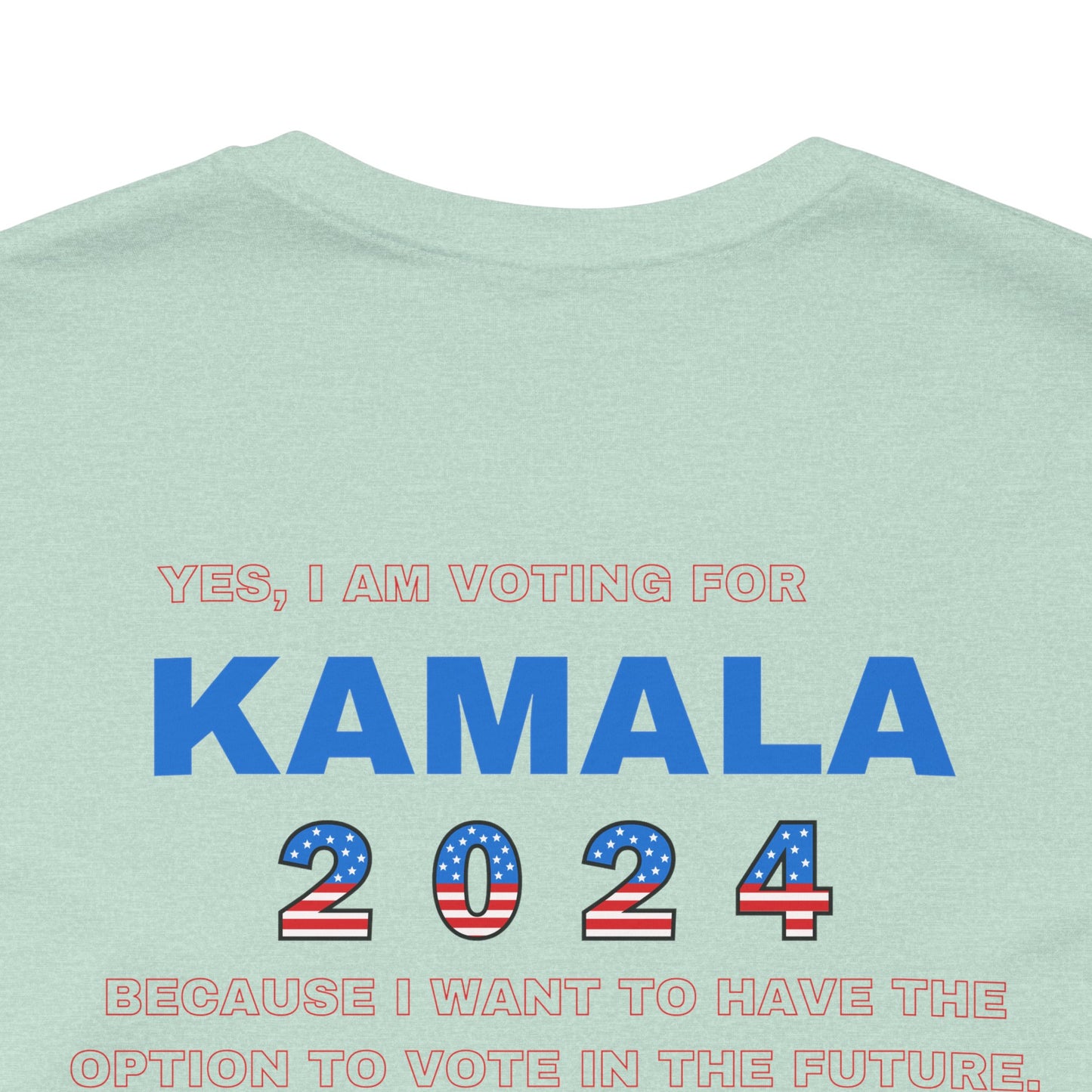 Dog Lady For Kamala Jersey Tee- Pittie, Double Sided Design