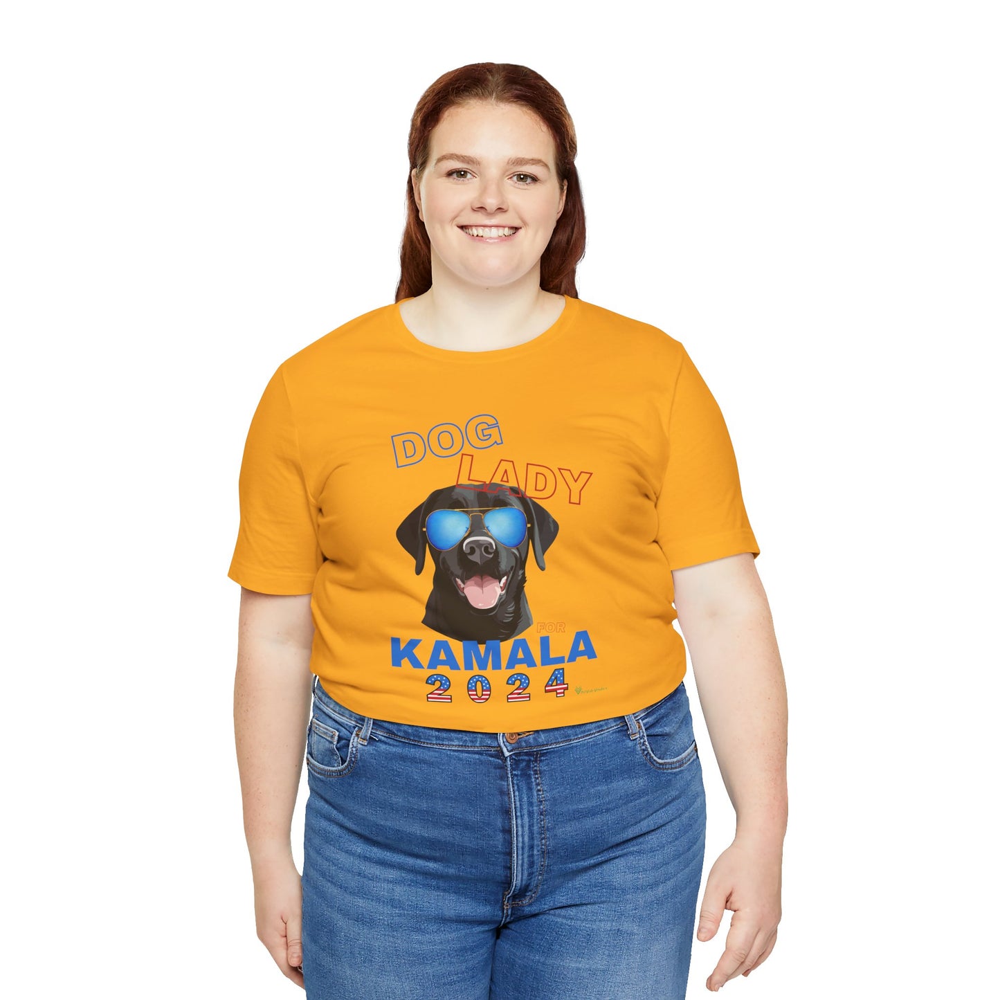 Dog Lady For Kamala Jersey Tee- Black Lab, One-Sided Design