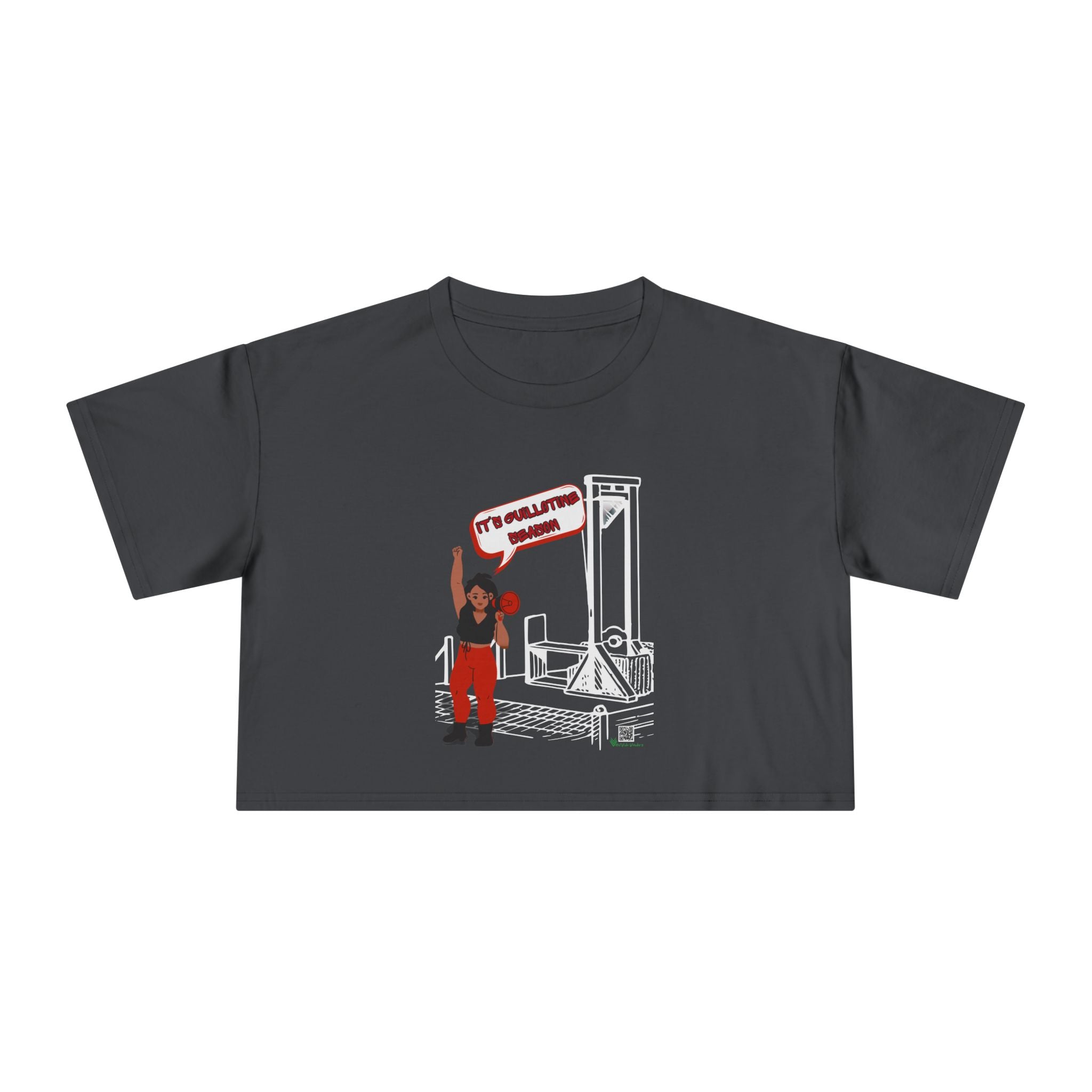 “It’s Guillotine Season” Women’s Crop Tee (Fight Fascism Edition)