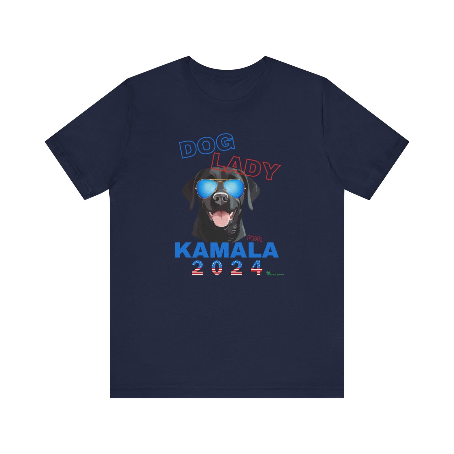 Dog Lady For Kamala Jersey Tee- Black Lab, One-Sided Design