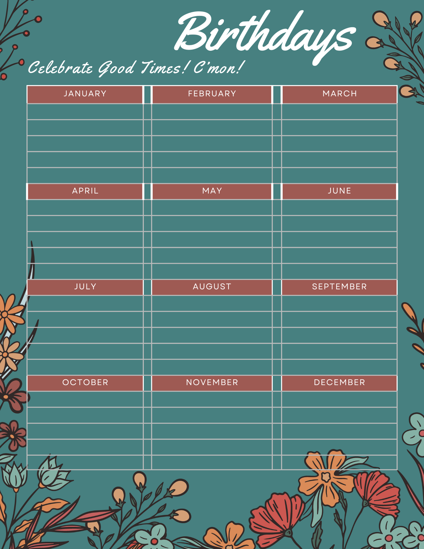 4-Month ADHD Planner & Organizer