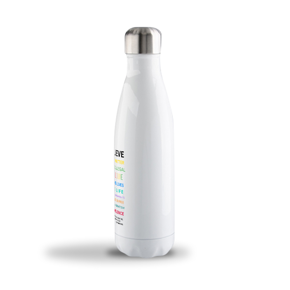 We Believe Stainless Steel Water Bottle